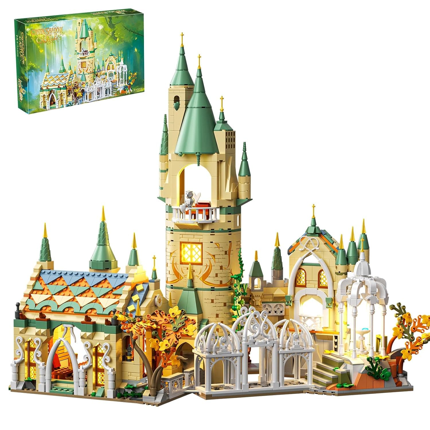 HJPLPXH Magic Medieval Castle Architecture Building Block Sets, Creative Ideals Gifts for Boys Girls Adults (1555PCS)
