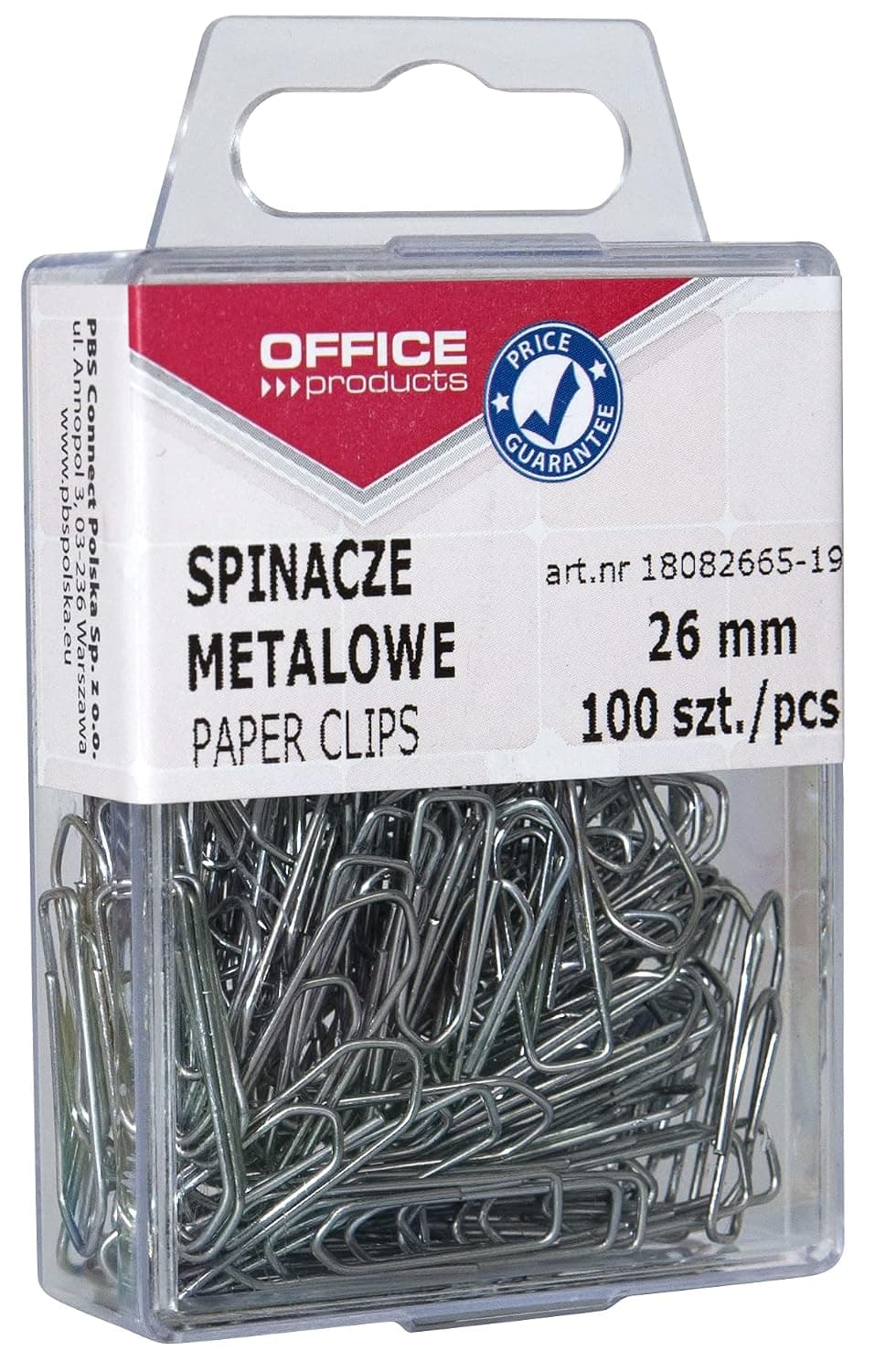 Metal Paper Clips Office Products 26 Mm in a Box 100 Pieces Silver/Small Office Accessories/Type-Metal/Kind-in a Box/Material-Metal/Colour-Silver/Size-26mm