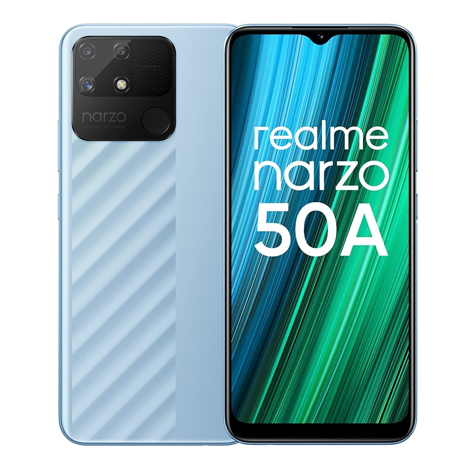Realme Narzo 50A - 6.5 Inch, (4GB+64GB), 6000mAh, Blue