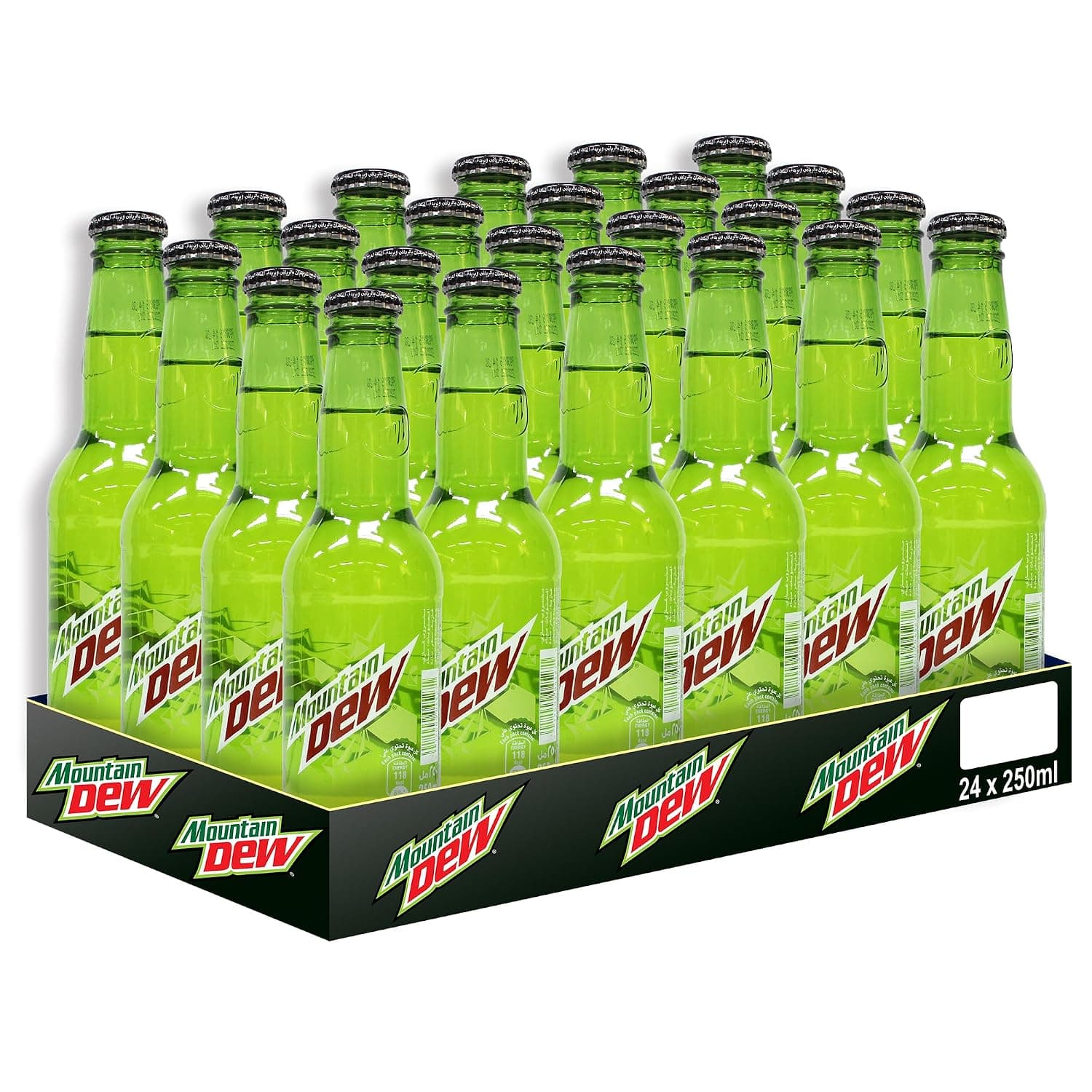 Mountain Dew Soft Drink, Glass Bottle, 24 x 245 ml