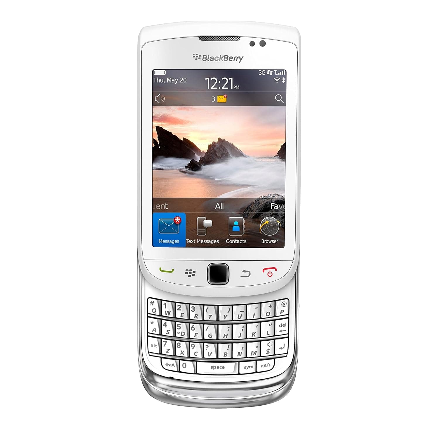 Blackberry Torch 9810 Unlocked GSM HSPA+ OS 7.0 Slider Cell Phone - White