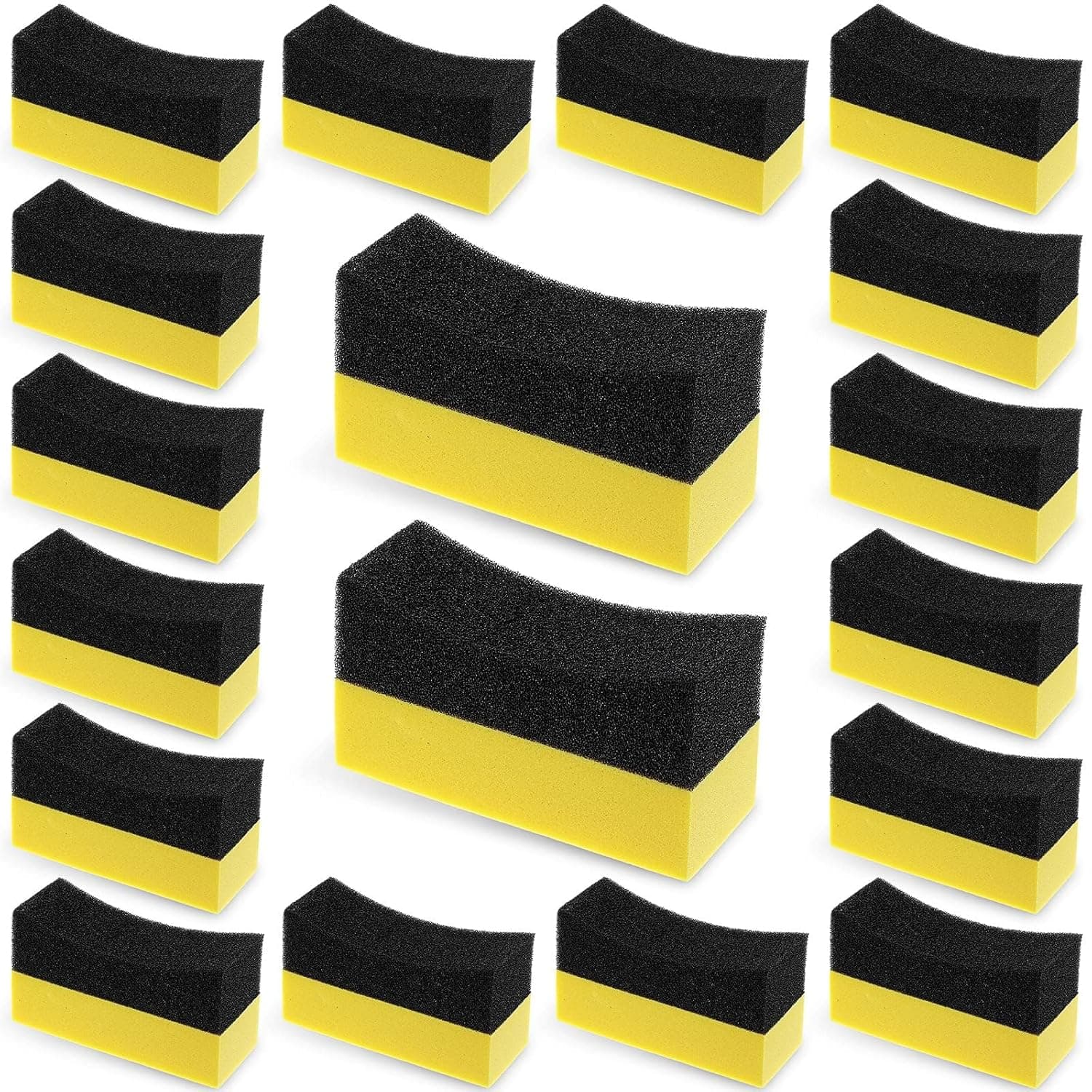 18 Pieces Tire Shine Applicator Pads, Tire Dressing and Polishing Sponge Set, Color Wax Buffing Pads for Tires, Car Glass, Painted Steel and Porcelain