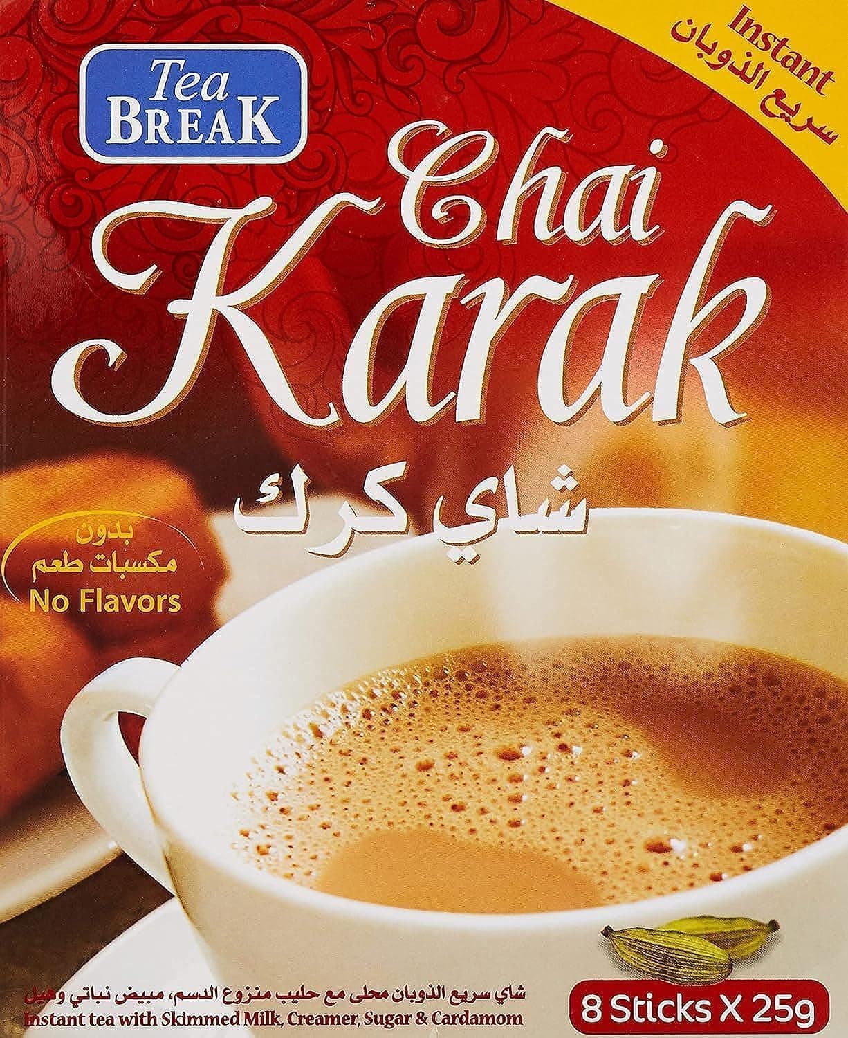 Misr Café Tea Break Instant Chai Karak, 8 X 25G - Pack Of 1