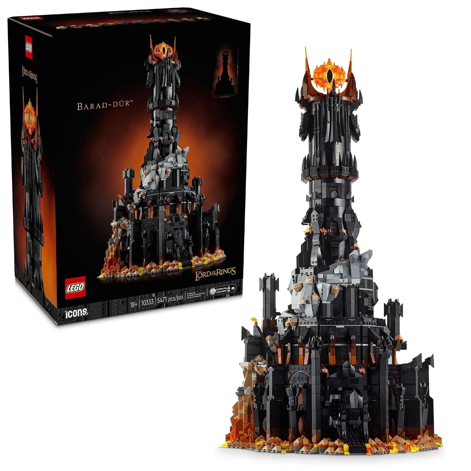 Lego The Lord of The Rings: Barad-dûr™ Battle Tower Building Set, 288 Pieces, Ages 7+