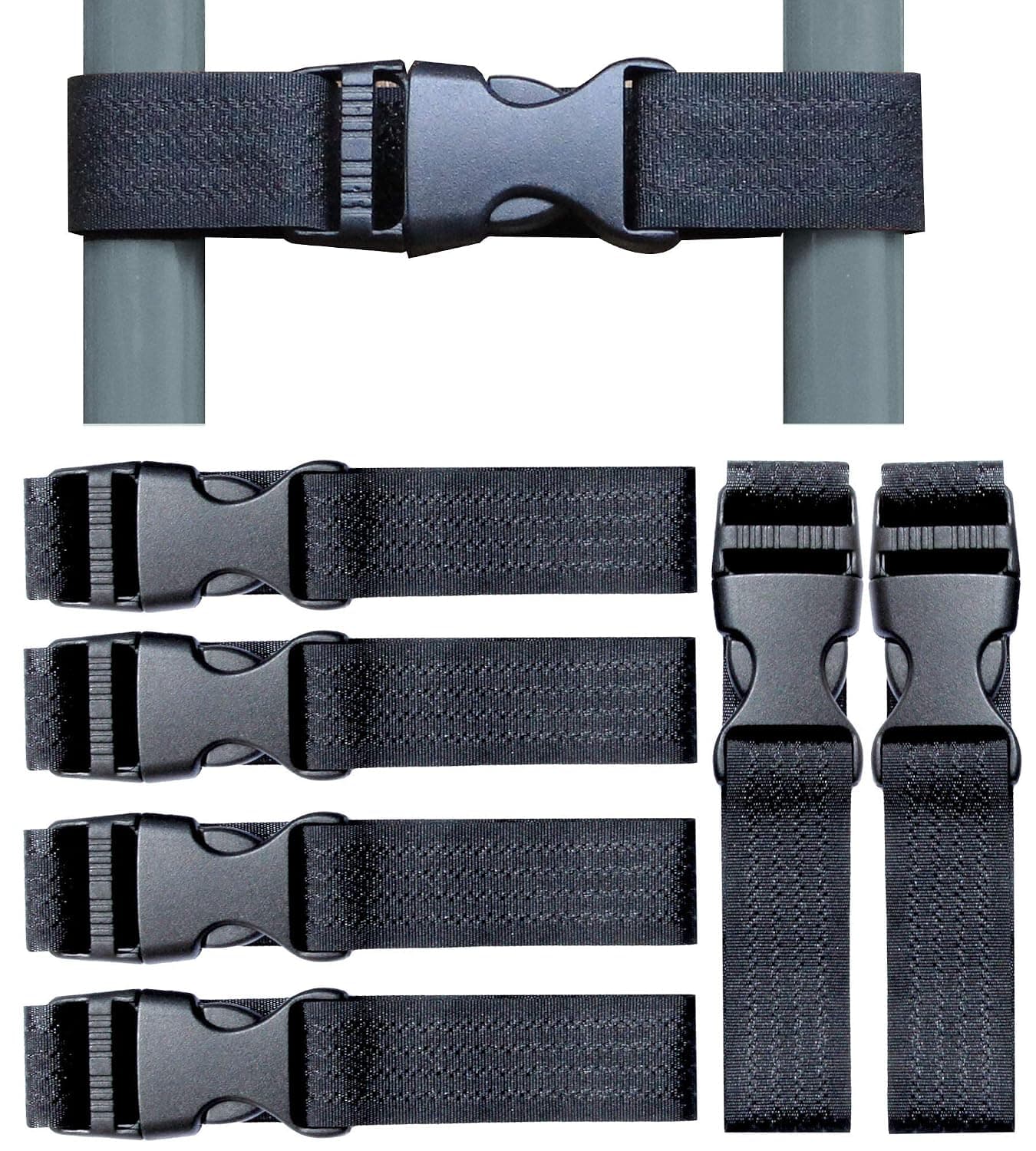 Cabinet Locks,Childproof Refrigerator Handles Latch,Best for Baby Proofing, Adjustable Strap Child Safety Locks for Side by Side Double Door Fridge,Kitchen Storage Doors (6 Pack Black)