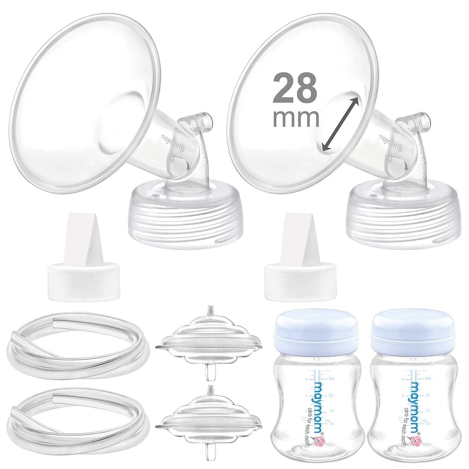 Maymom Pump Parts Spectra S2 Spectra S1, mm Flange Valve Tube Bottle Backflow Protector, Not Original Spectra S2 Accessories Replace Spectra Duckbill Valve Spectra Bottle Spectra (28mm Flange)