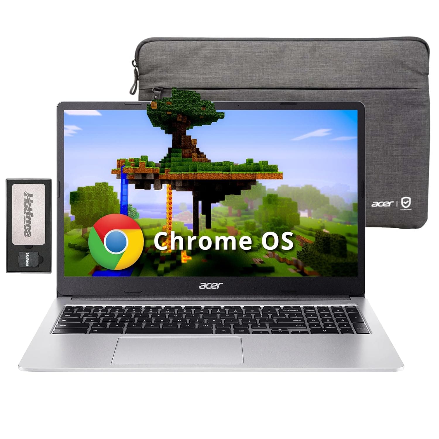 acer Chromebook 315 Laptop, 15.6" HD Anti-Glare Display, Intel Pentium N6000, 4GB LPDDR4X, 288GB Storage(128GB eMMC + 160GB Docking Station Set), UHD Graphics, Num Pad, Wi-Fi 6, Chrome OS, Silver