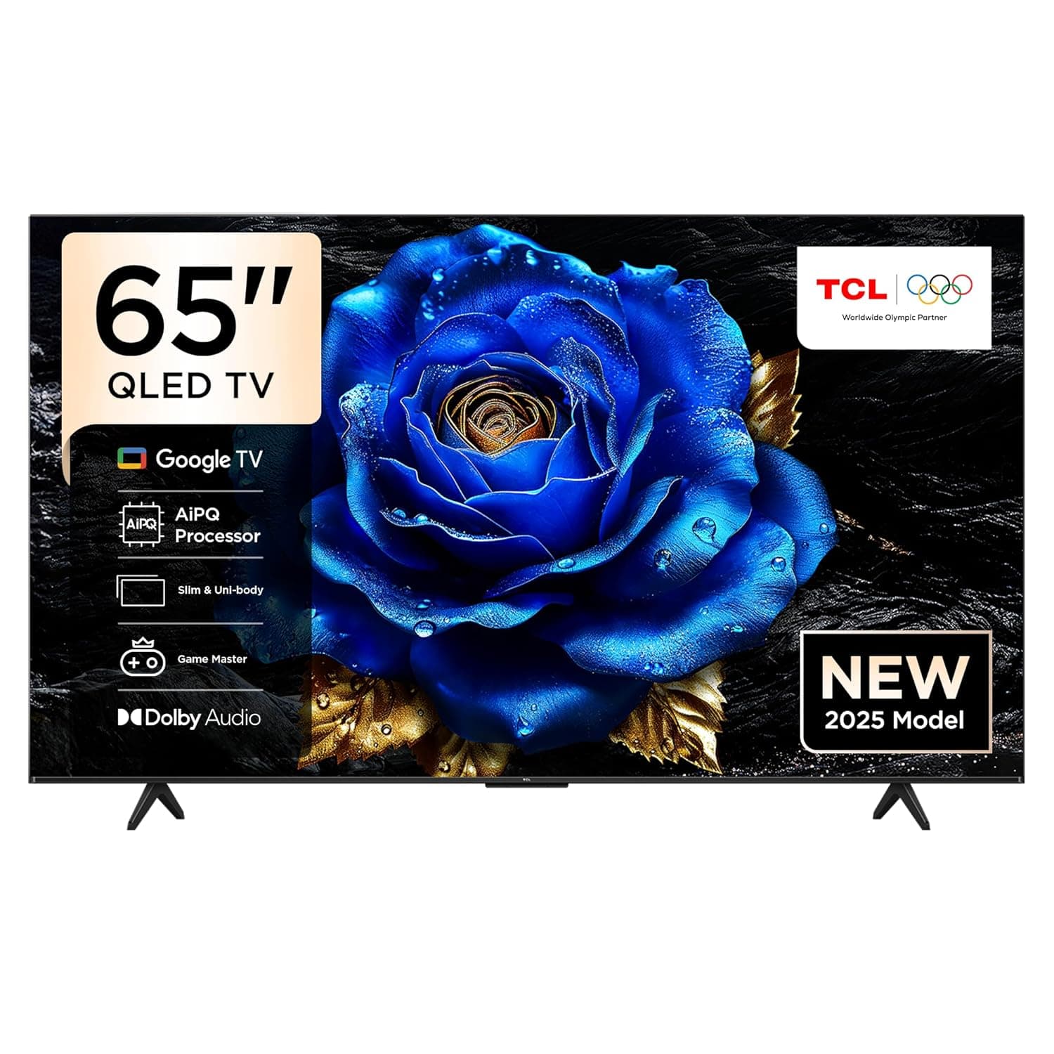 TCL 65P71K Television 65 Inch Smart TV 4K QLED Colorful Quantum Crystal HDR 10+ Gaming Google TV, Dolby Vision Atmos, DTS Virtual X, MEMC, Voice Control, Game Master with Slim Design (2025 Model)