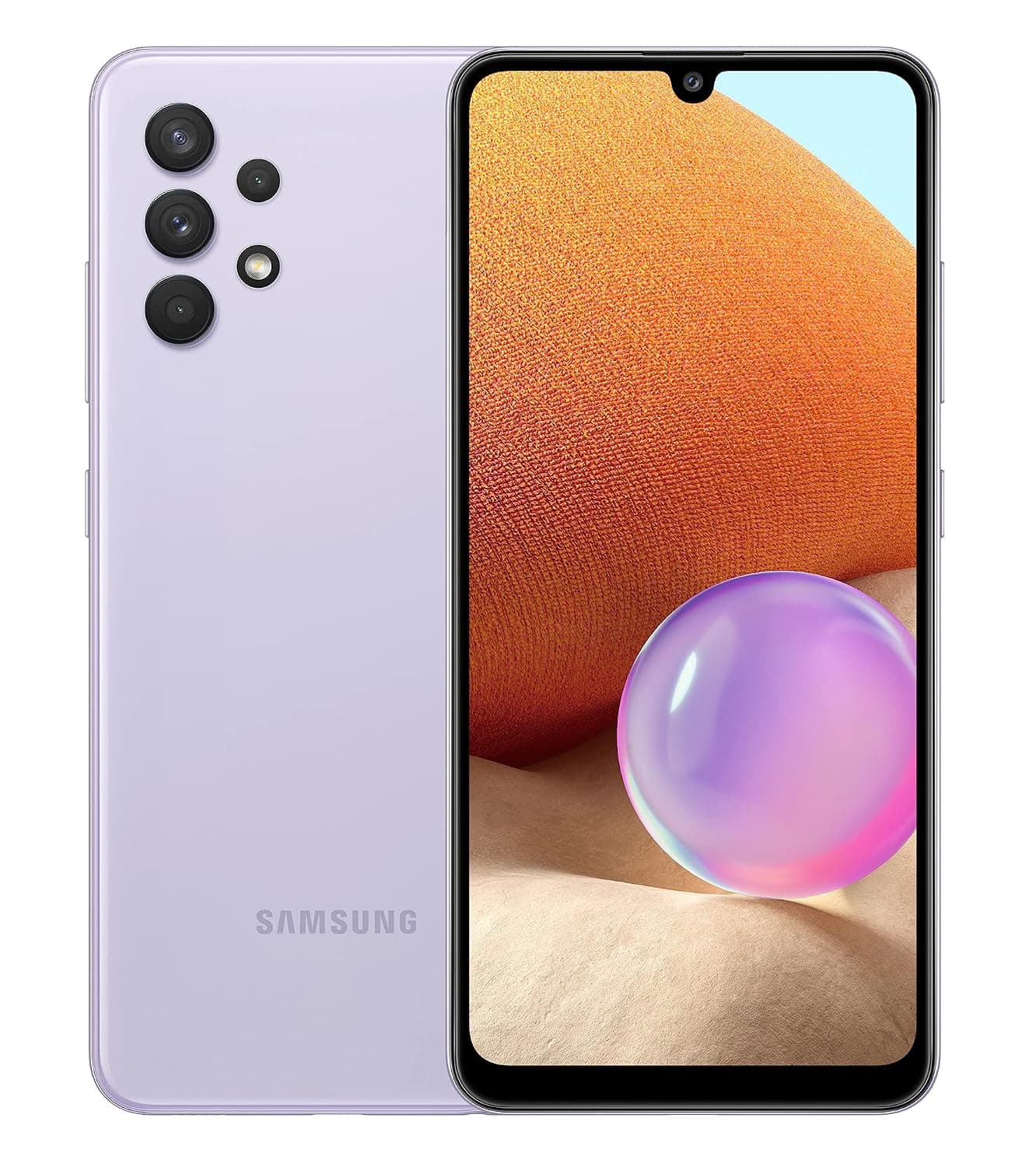 Samsung Galaxy A32 Dual-SIM 128GB + 4GB RAM (GSM Only | No CDMA) Factory Unlocked 4G/LTE Smartphone (Awesome Violet) - International Version