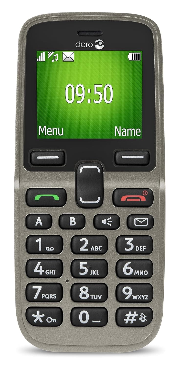 Doro 5030 SINGLE SIM (GSM Only | No CDMA) Factory Unlocked 2G GSM Cell Phone (Champagne) - International Version