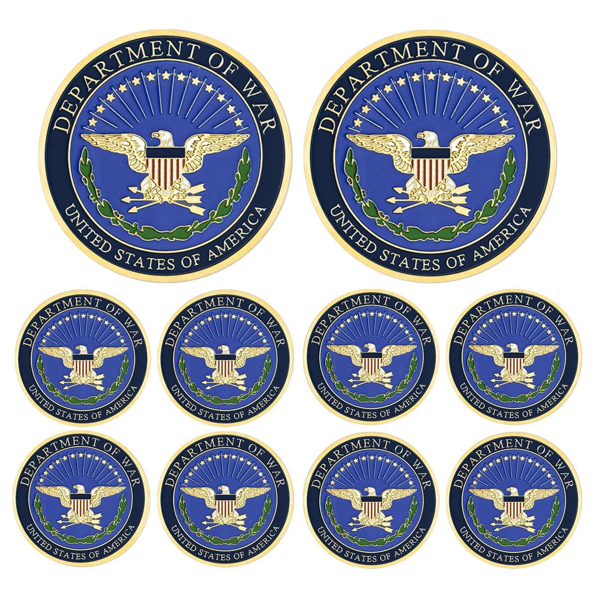 Department of War Challenge Coin Advancing Peace Through Strength Soldier Graduating Gift Coins (DOW002-10 Pack)