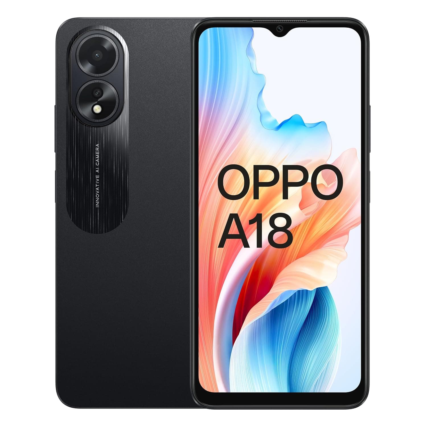 Oppo A18 DUAL SIM 128GB ROM + 4GB RAM (GSM ONLY | NO CDMA) Factory Unlocked 4G/LTE Smartphone (Glowing Black) - International Version