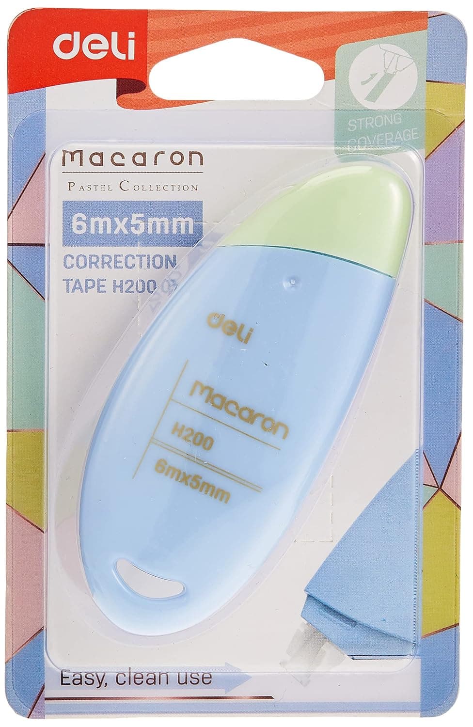 Deli Macaron Correction Tape, 6 Meter X 5 mm Size