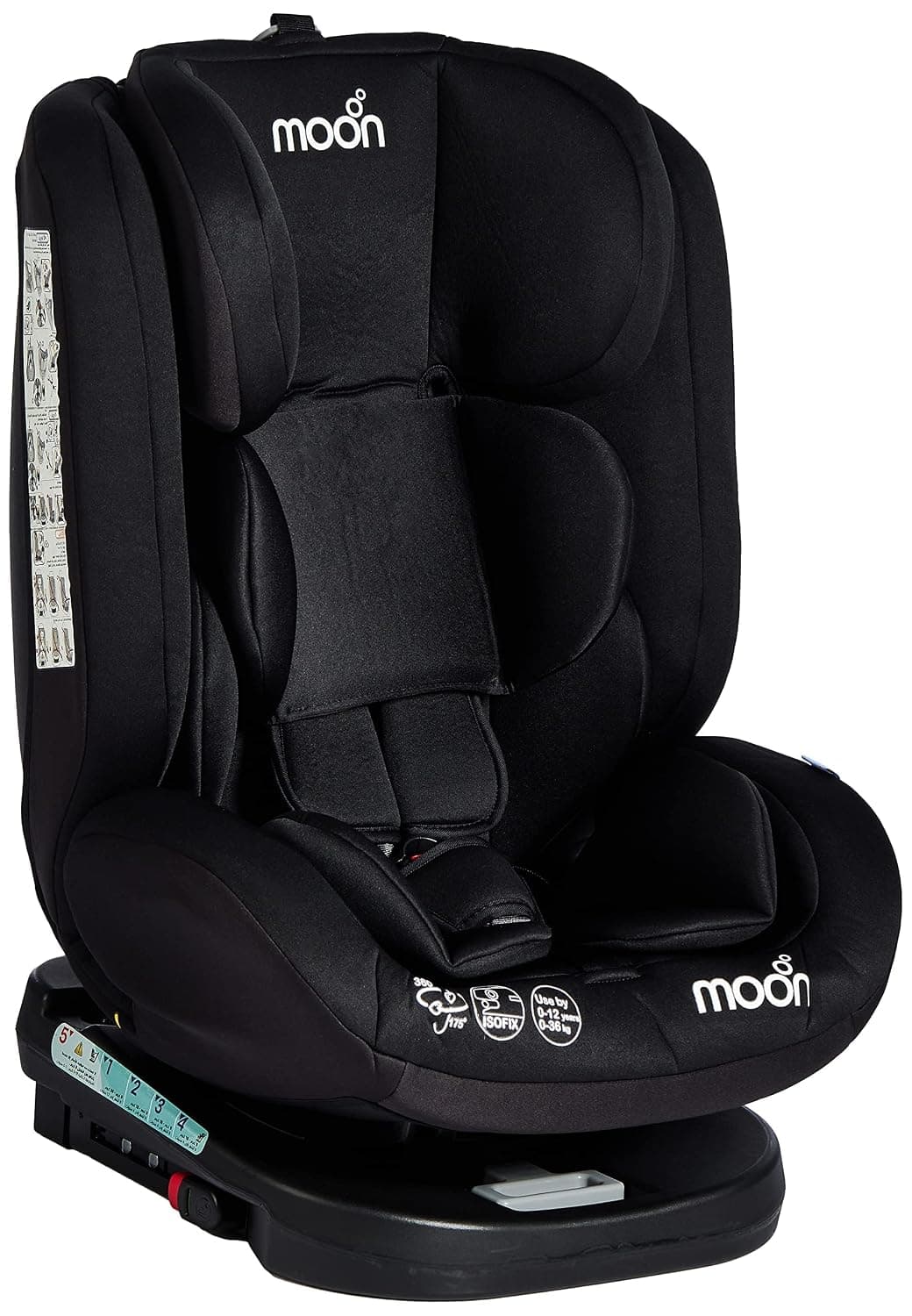 MOON Rover -Baby/Infant Car seat Group:(0+,1,2,3) (0-12 years) 360° Rotate - Black