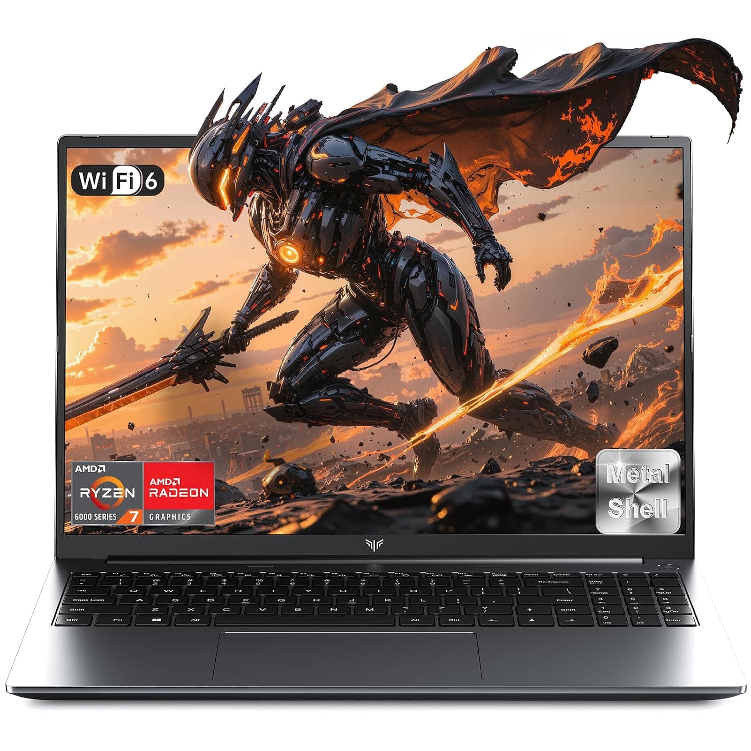 KAIGERR New Gaming Laptop, 2026 Laptop with AMD Ryzen 7 7735HS (8C/16T, Up to 4.75GHz), 16GB DDR5 512GB NVMe SSD Laptop Computer, Up to 4TB, 16.0-inch FHD Display, WiFi 6, Backlit KB, Dual Fans