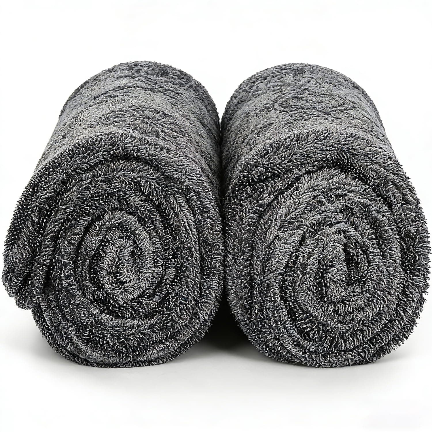 Angju1200 GSM Car Drying Towels,Microfiber Towels for Cars, Ultra-Absorbent, Streak-Free, Scratch-Free, No Water Spots, Double-Twist Pile & Edgeless Design(2-Pack 60 * 90cm)