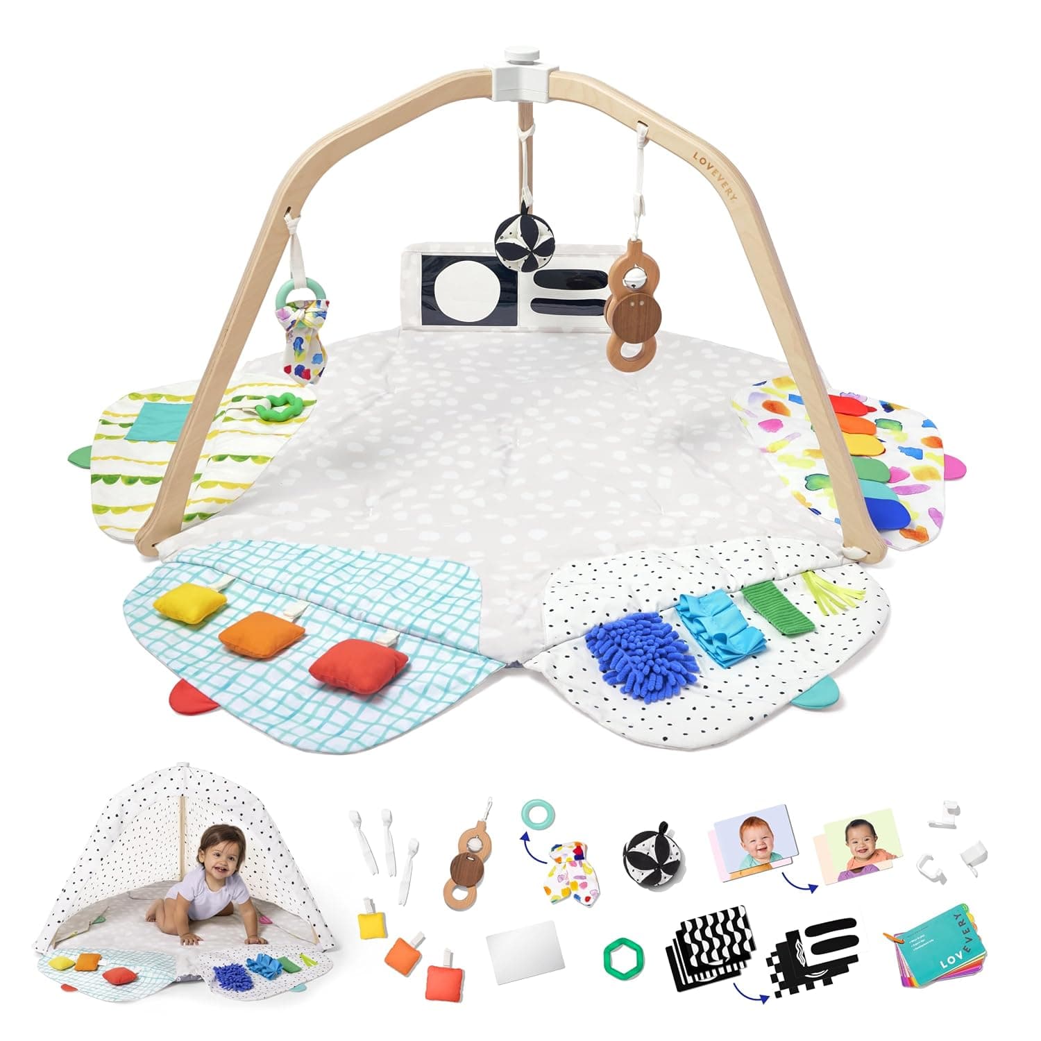 The Play Gym by Lovevery | Stage-Based Developmental Activity Gym & Play Mat for Baby to Toddler, 1 Count (Pack of 1)