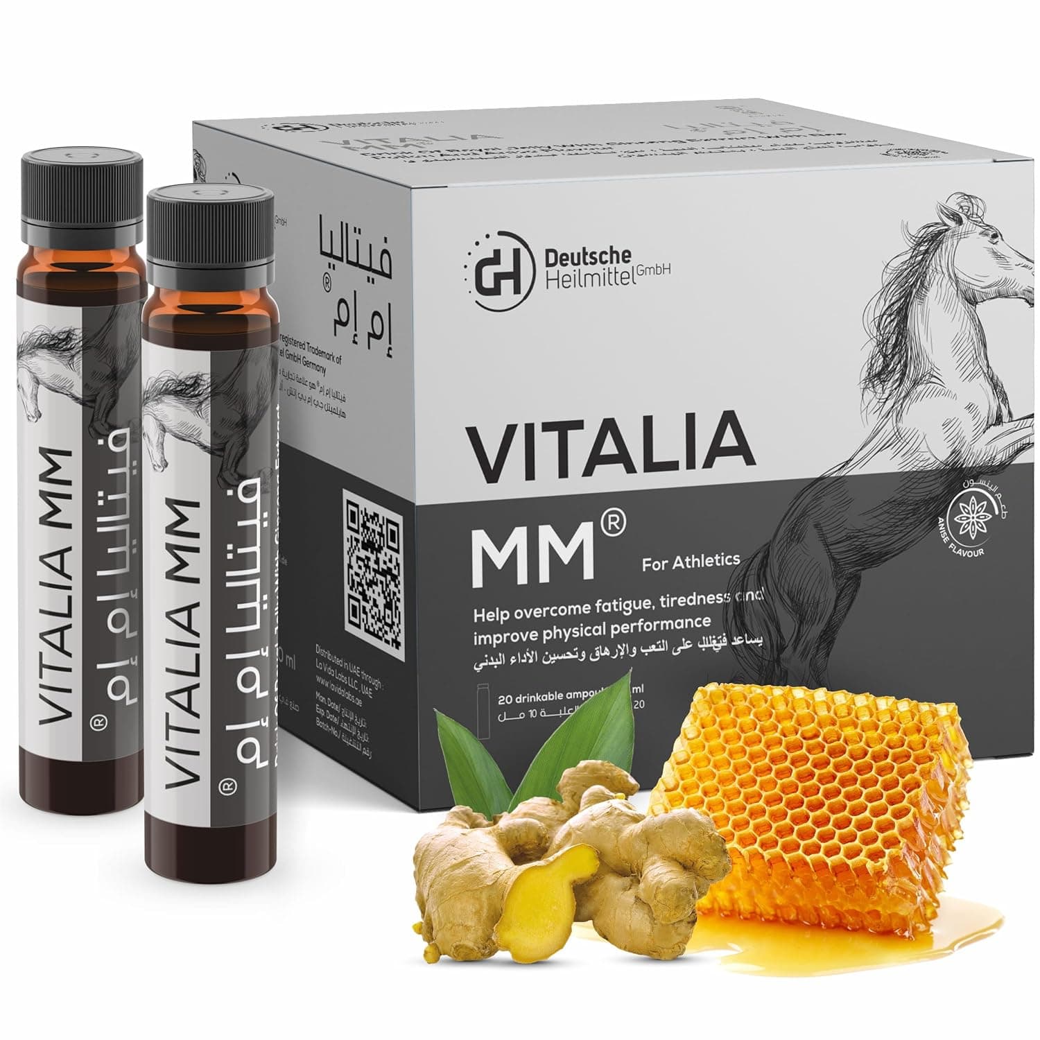 20 Bottles - Royal jelly drink fortified with Gensing, open bee pollen Vitamin C & Vitamin E, for both men and women Sexual health