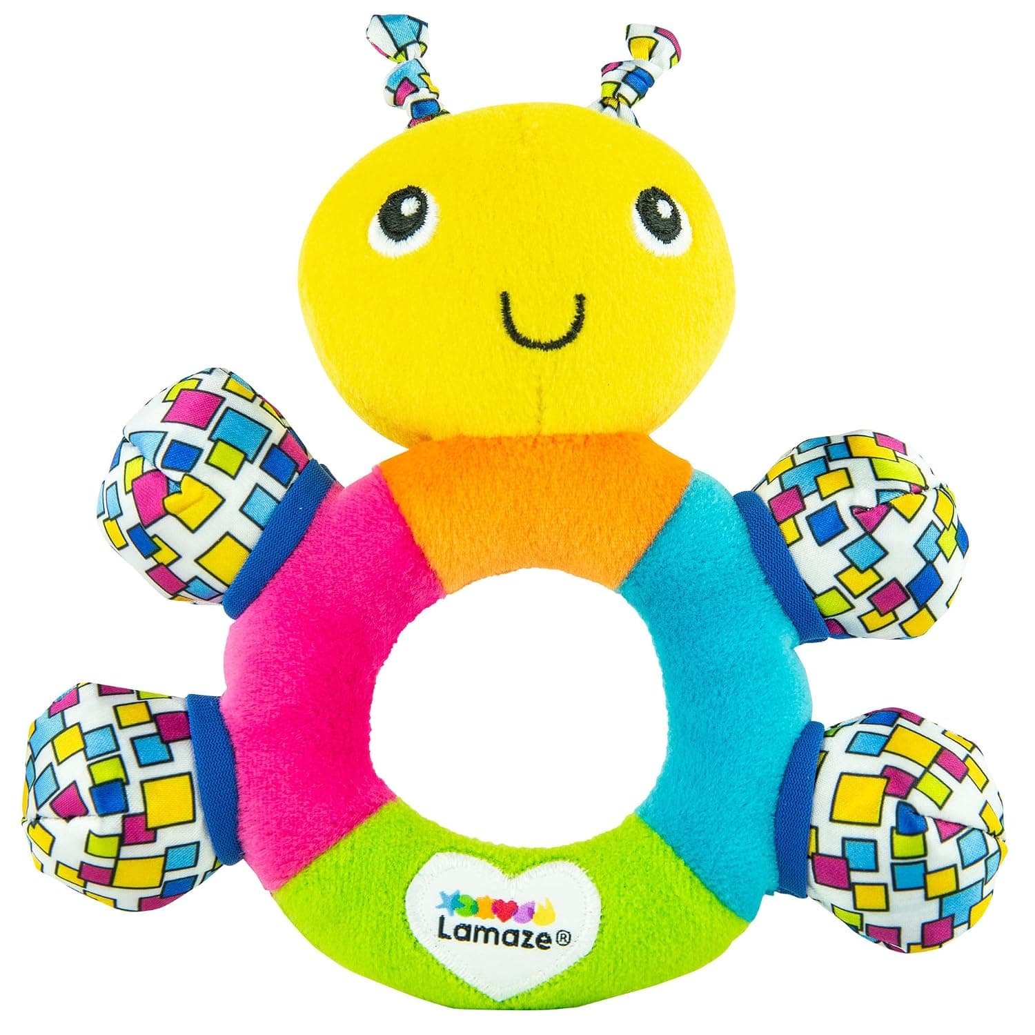 Lamaze The First Years -My First Rattle | Soft Textures, Crinkle Sounds, Infant Toy, Easy-To-Grip, Auditory And Tactile Play, Chewable, Ages 3 Months+