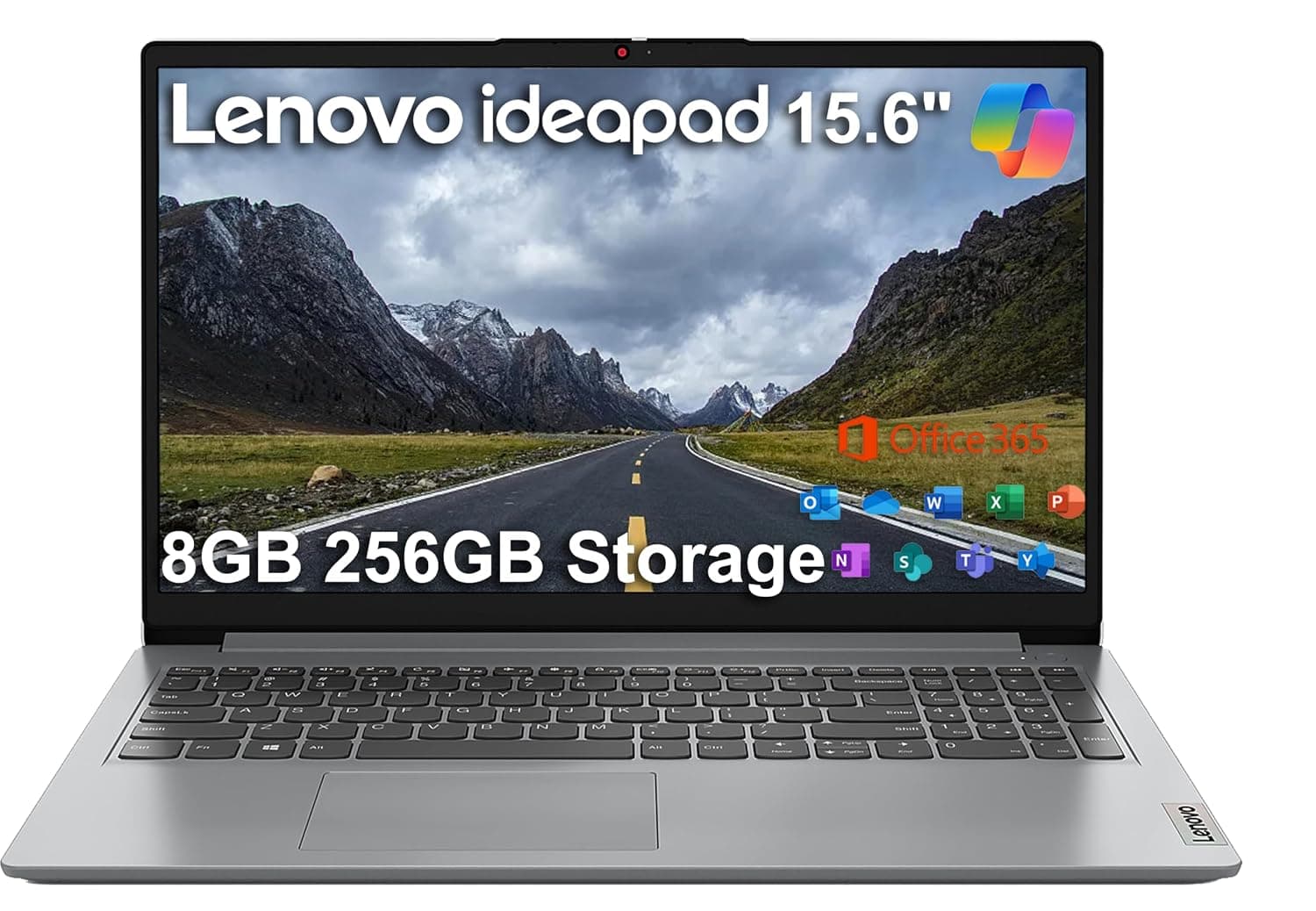Lenovo IdeaPad 1i 15.6" Laptop Computer, 8GB RAM, 128GB eMMC + 128GB SSD | 1-Year Microsoft Office 365, Intel Dual Core, for Business, Student, Numeric Keypad, Webcam, Wi-Fi 6, Win 11 Home in S