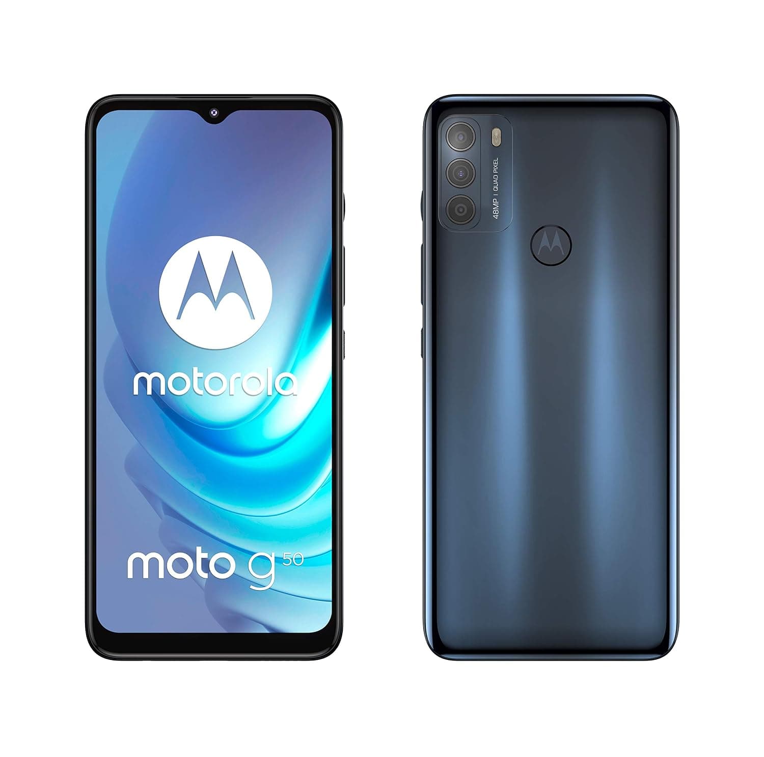 Motorola Moto G50 Dual-SIM 64GB ROM + 4GB RAM (GSM Only | No CDMA) Factory Unlocked 5G Android Smartphone (Steel Grey) - International Version