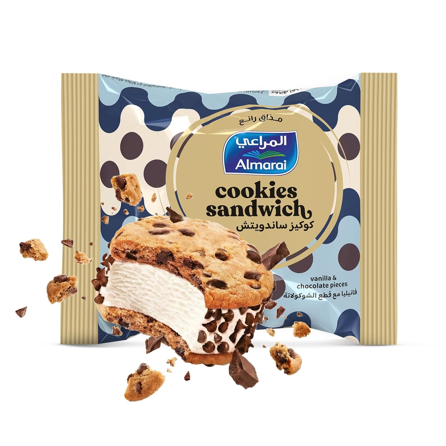 Almarai Vanilla Cookie Ice Cream Sandwich 100 ml