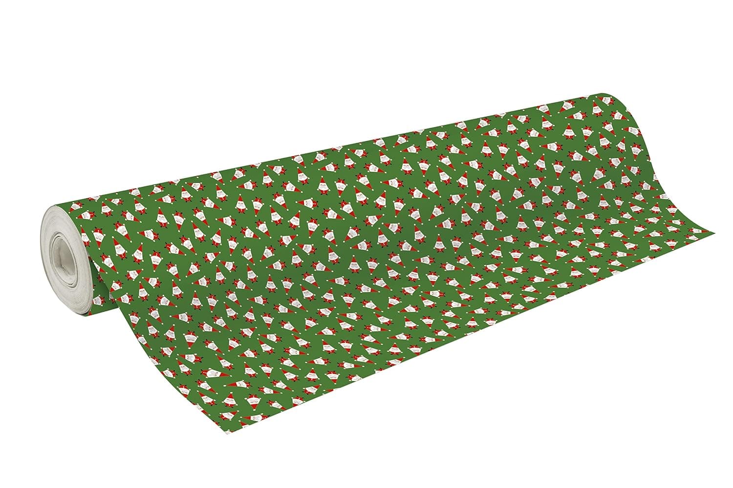 Clairefontaine Excellia 202055C Wrapping Paper Roll 80 g 50 m x 0.70 m Santas on Green Background 1 Roll