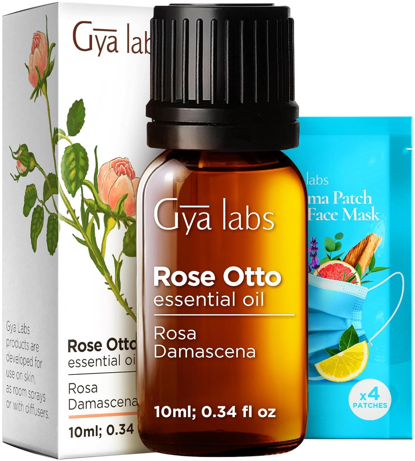 Gya Labs Rose Essential Oils for Skin Use & Aromatherapy - Rose Oil for face - Rose Oil Essential Oil for Diffuser, Skin, Face, Hair & Perfume (0.34 fl oz)