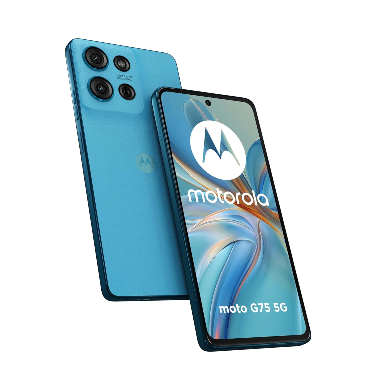 Motorola Moto G75 DUAL-SIM 256GB ROM + 8GB RAM (GSM Only|No CDMA) Factory Unlocked 5G Smartphone (Aqua Blue) - International Version