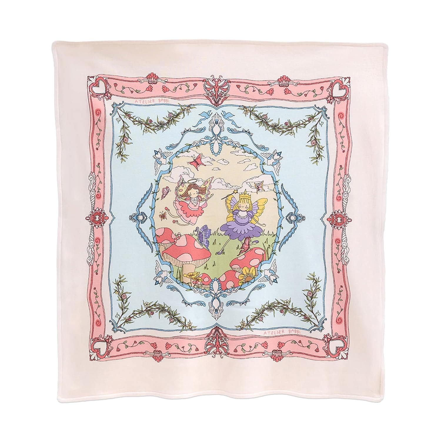 Fairy Tale Baby Blanket, OEKO-TEX Certified, 100% Breathable Cotton, Soft & Lightweight Newborn Blanket for Baby Girls, Gentle on Sensitive Skin