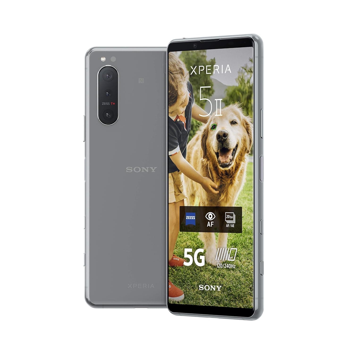 Sony Xperia 5 II 5G Dual-SIM 128GB ROM + 8GB ROM (GSM Only | No CDMA) Factory Unlocked 5G/LTE Smartphone (Gray) - International Version