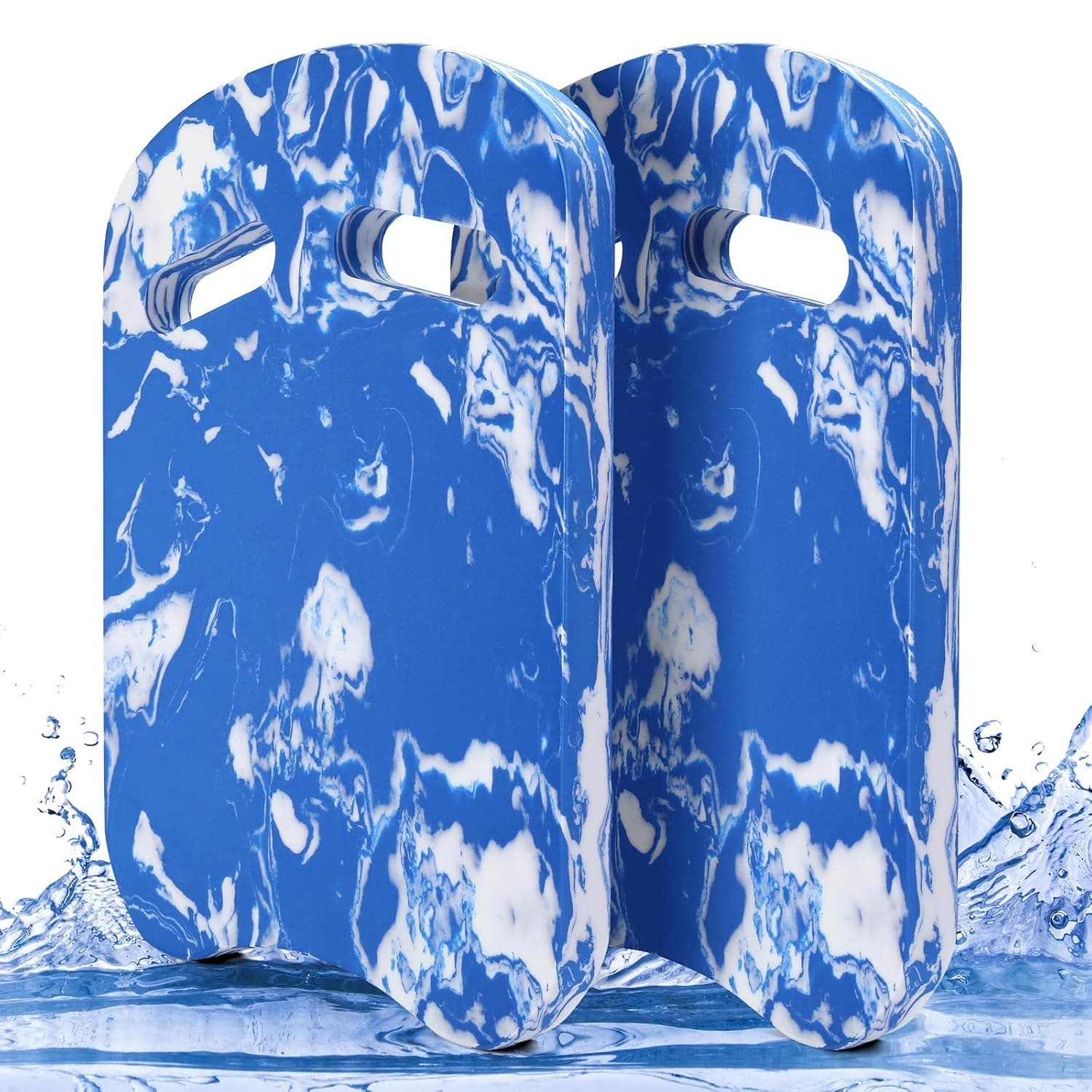 2Pcs Safety Swimming Kickboard, U Design Beginner Training Aid Pool Kick Board High Buoyancy Float Swim Train Equipment with Integrated Hole Handle for Kids Adult