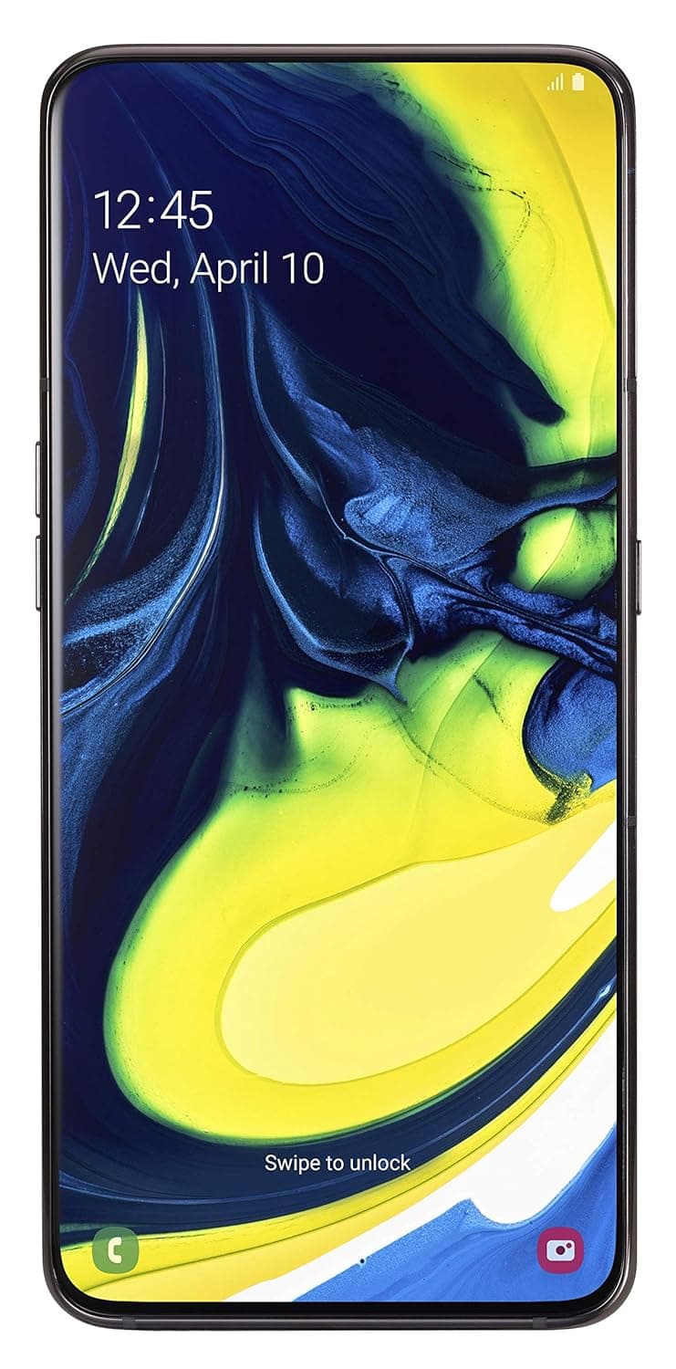 Samsung Galaxy A80 SM-A805F/DS 128GB Dual-SIM (GSM Only, No CDMA) Factory Unlocked 4G/LTE Smartphone - International Version (Phantom Black)