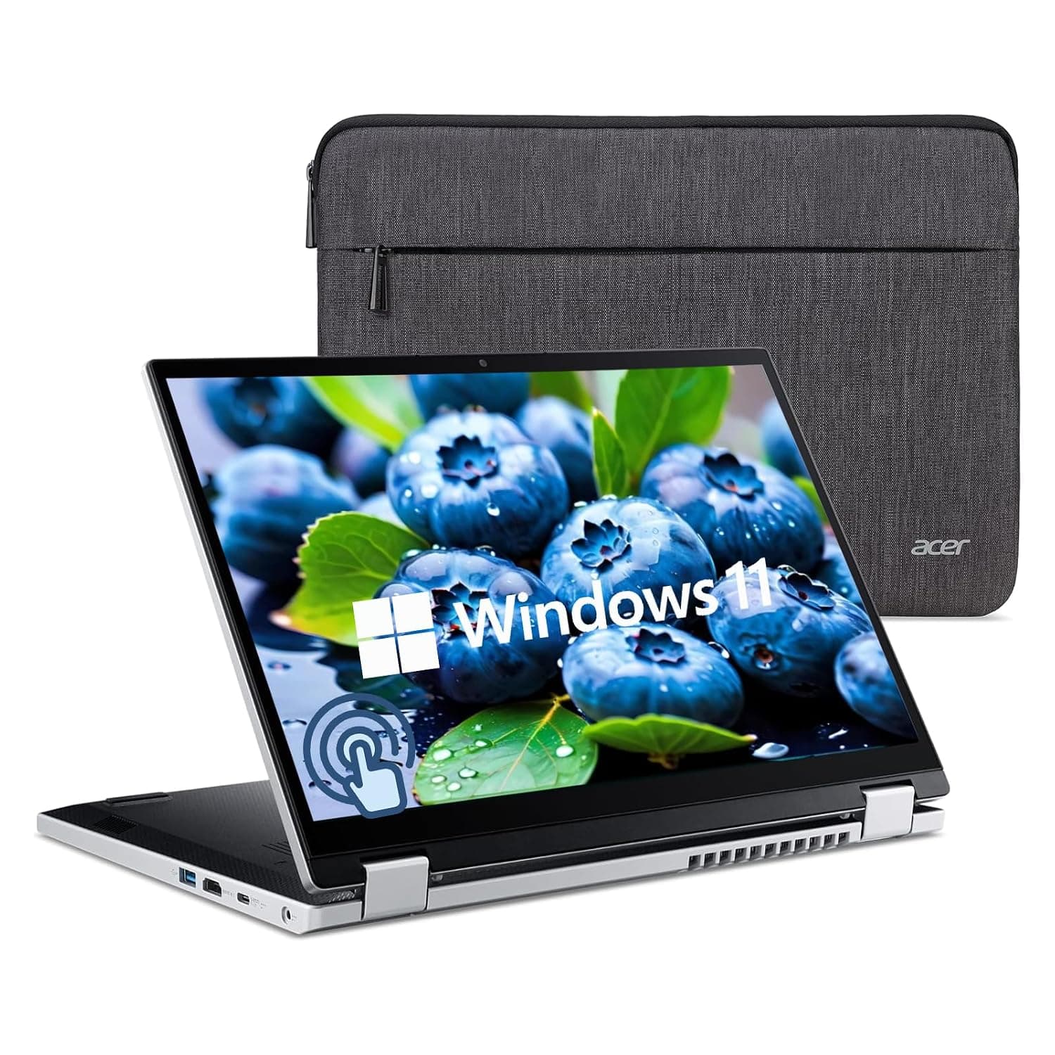 acer Aspire 3 Spin 14 Inch Convertible Laptop, WUXGA 1920 x 1200 IPS Touchscreen, 2-in-1 Laptop, Intel Core i3-N305 8GB LPDDR5 RAM 256GB SSD, Wi-Fi 6, Windows 11 Home, Pure Silver