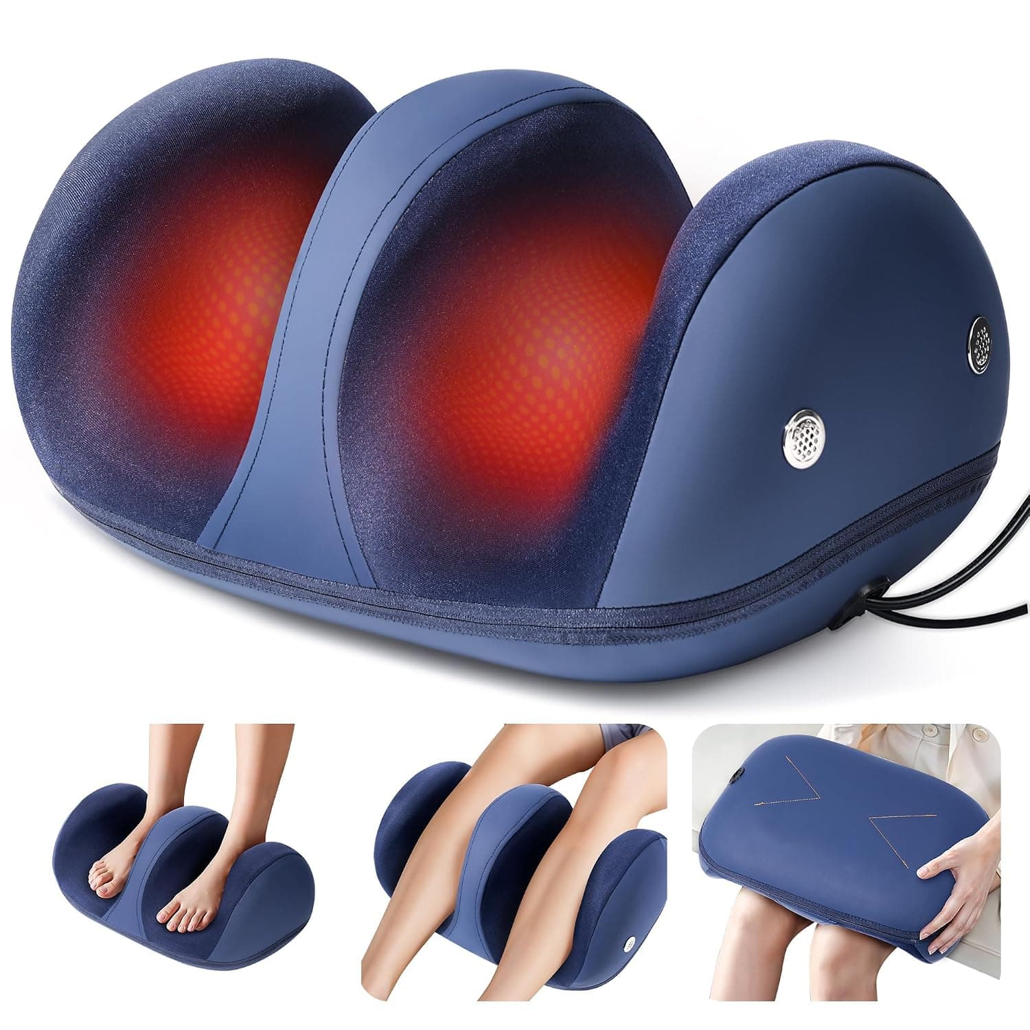 YelaJoy Electric Foot Massager, with 12-Point 3D Massage Heads, Suitable for Plantar Fasciitis, Alleviating Pain and Promoting Circulation
