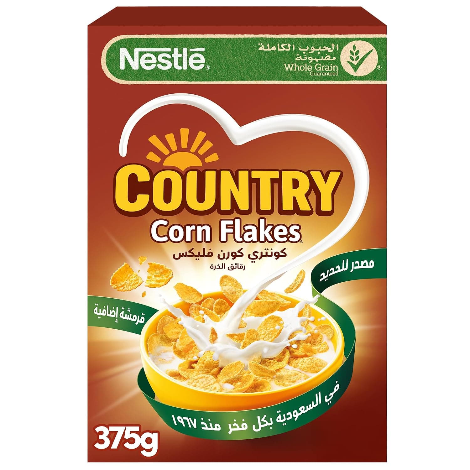 Nestle Country Corn Flakes Breakfast Cereal Pack, 375g