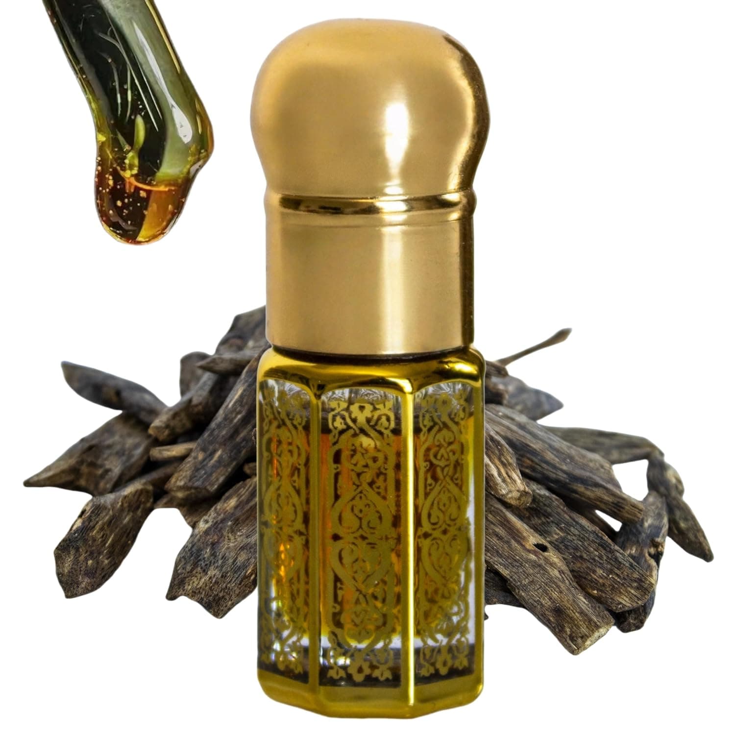 Luxury Oud Oil,زيت العود, Pure Agarwood Essential Oil - Suitable for Perfume Blending and Incense (arabian oud oil Weight 2g)