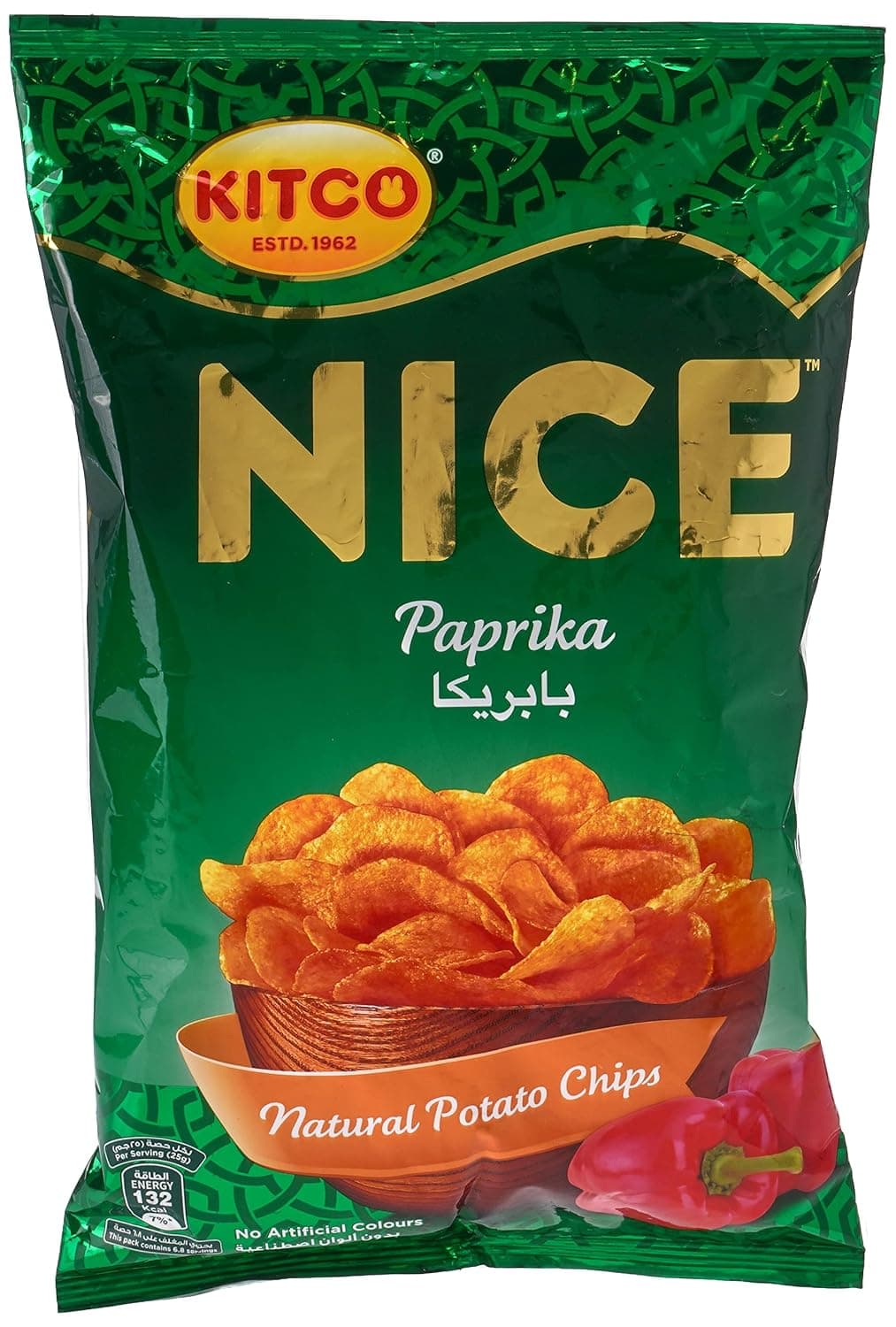 Kitco Nice Paprika Natural Potato Chips, 150 G (Pack of 1)