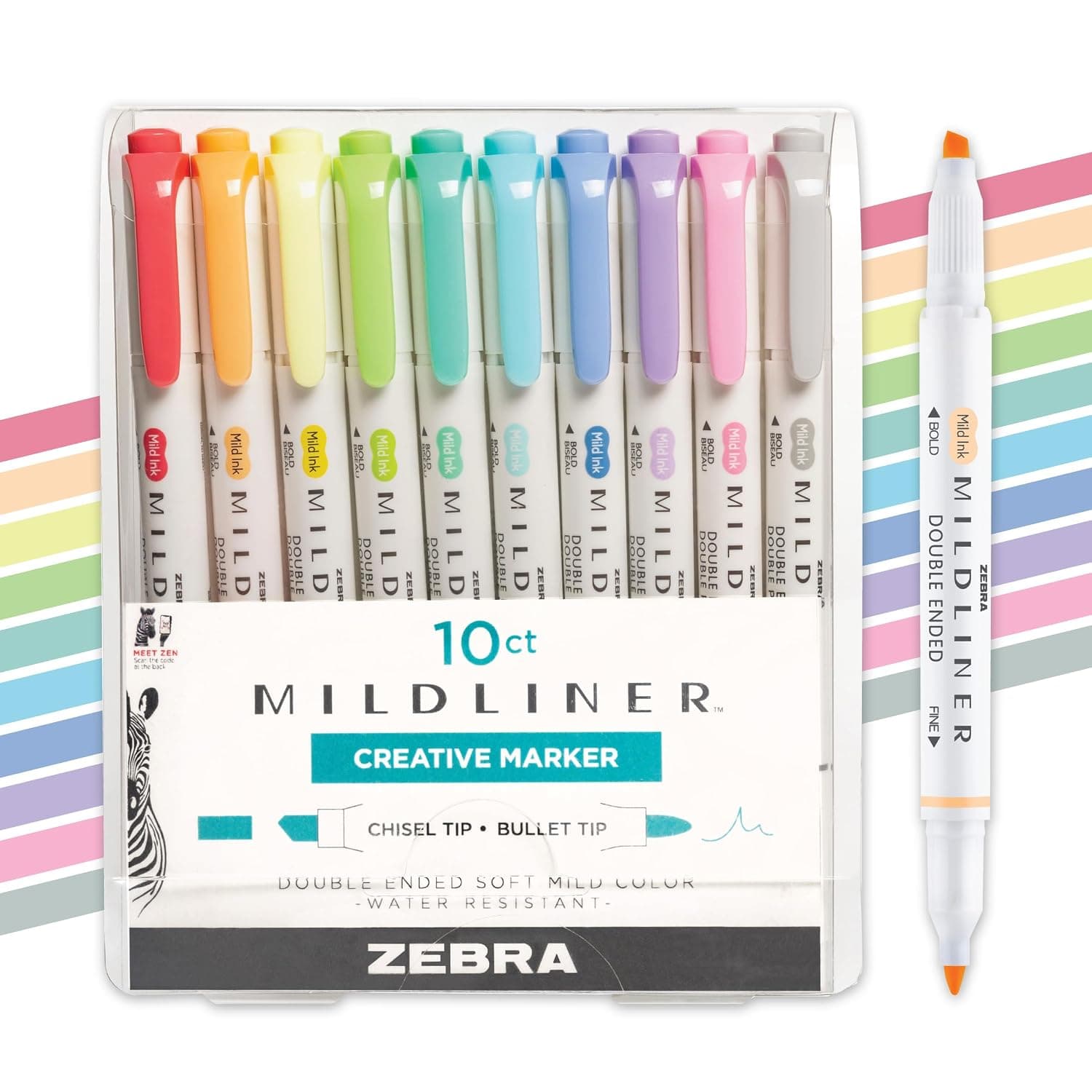 Zebra Pen Highlighter Set, 10 Count (Pack Of 1), 78101
