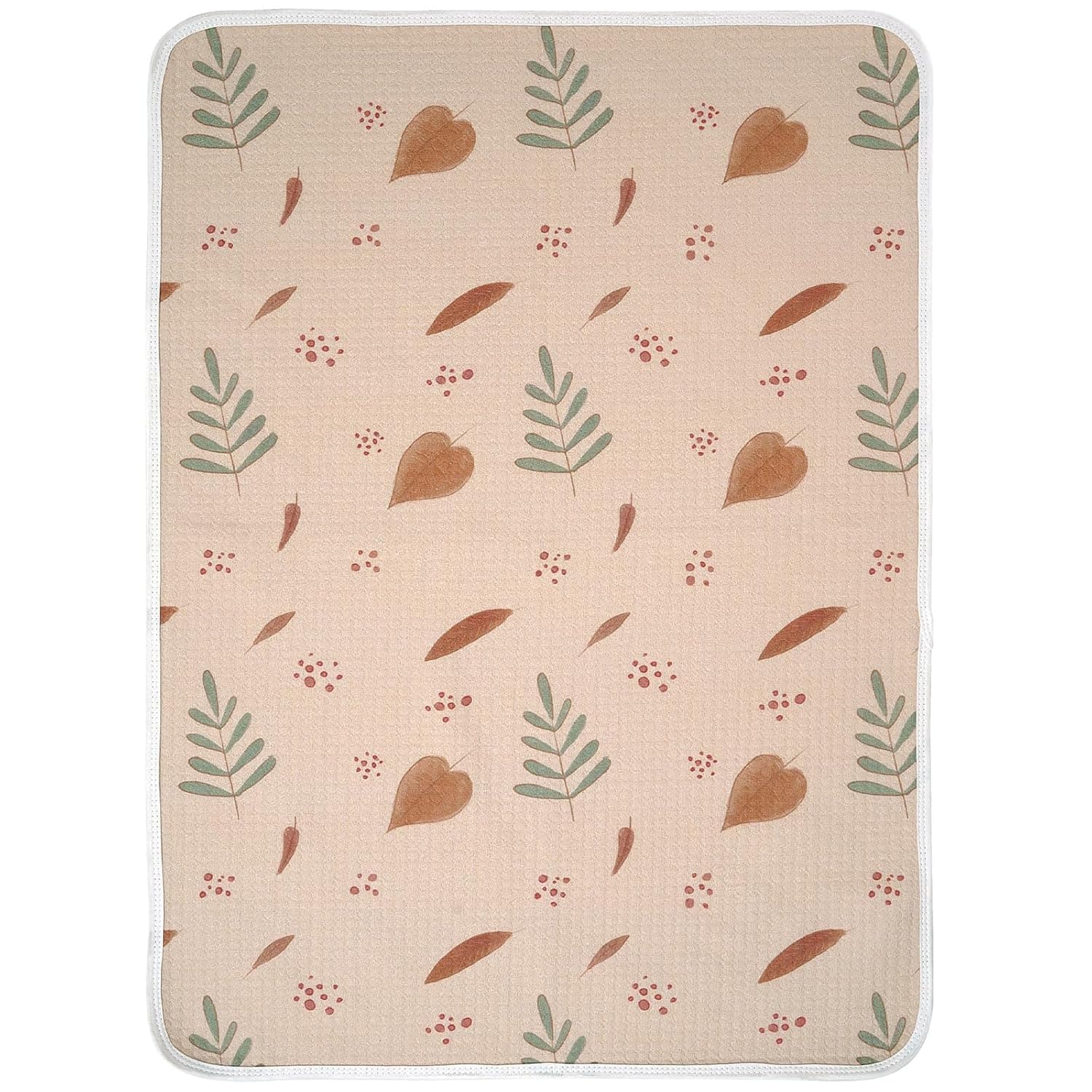haakaa Waterproof Changing Pad Liners, 100% Cotton, Soft & Breathable (1pc, 19.5" x 27.5" Love Leaves)
