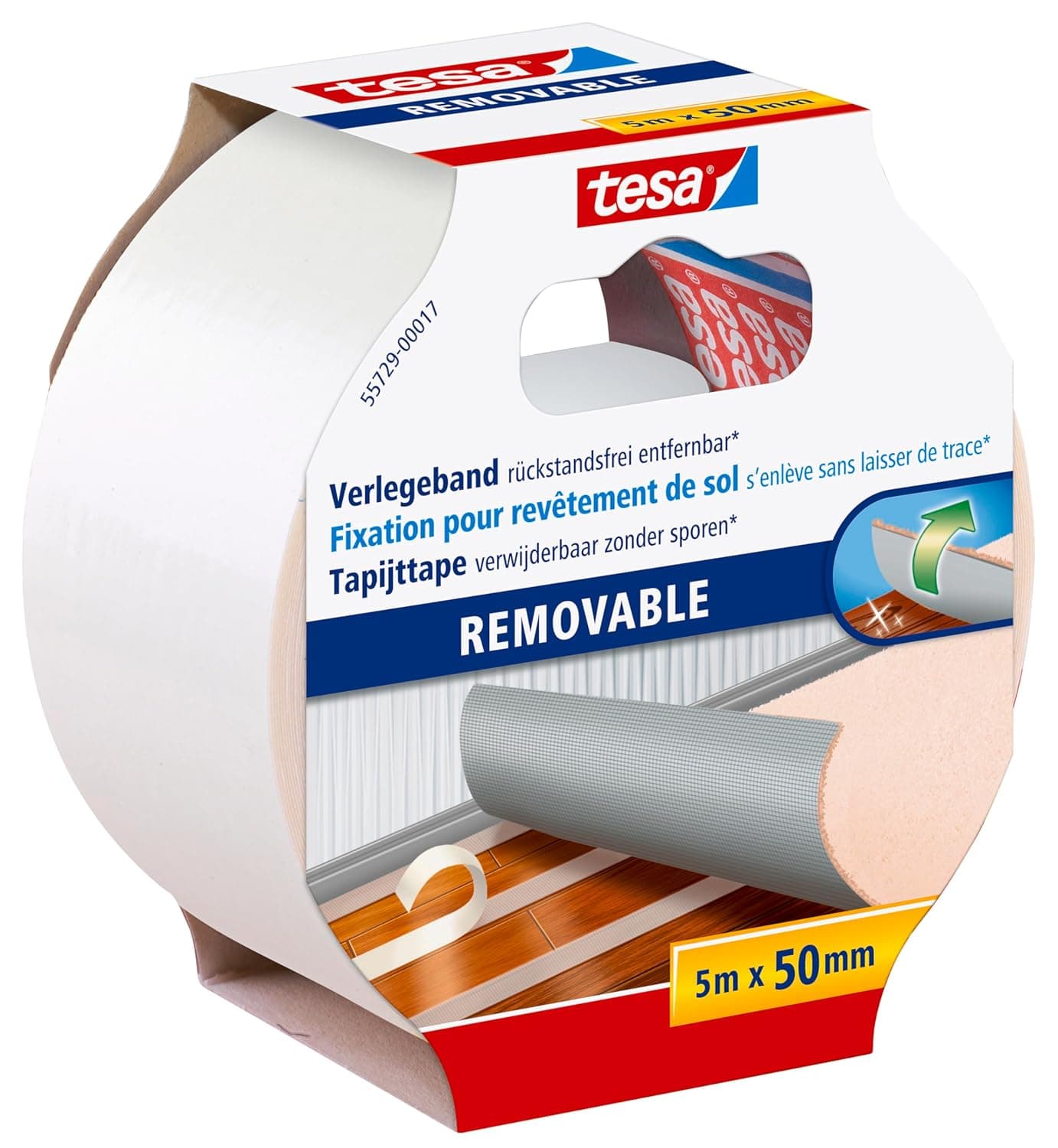 tesa Flooring Tape Residue-Free Removal, 55729-00017-00