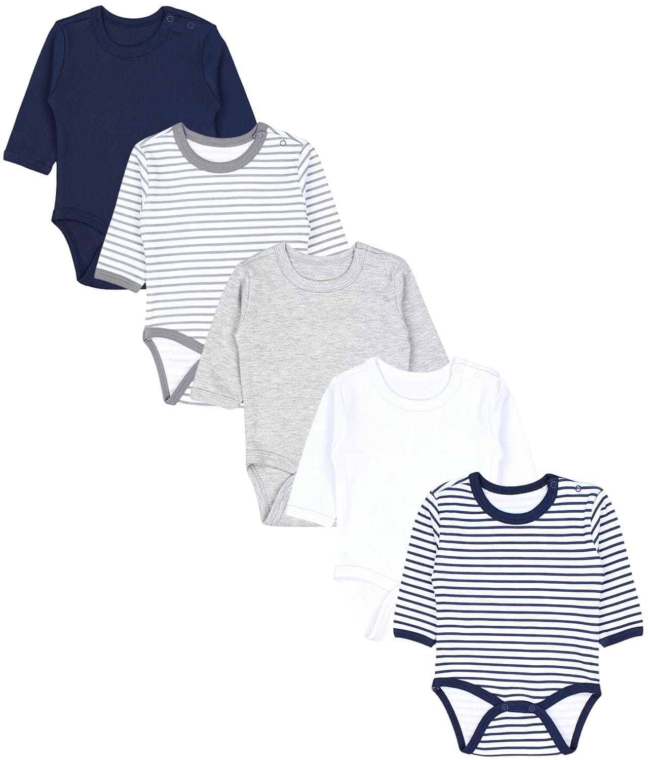 TupTam Baby Unisex Long-Sleeved Bodysuit with Printed Saying Pack of 5