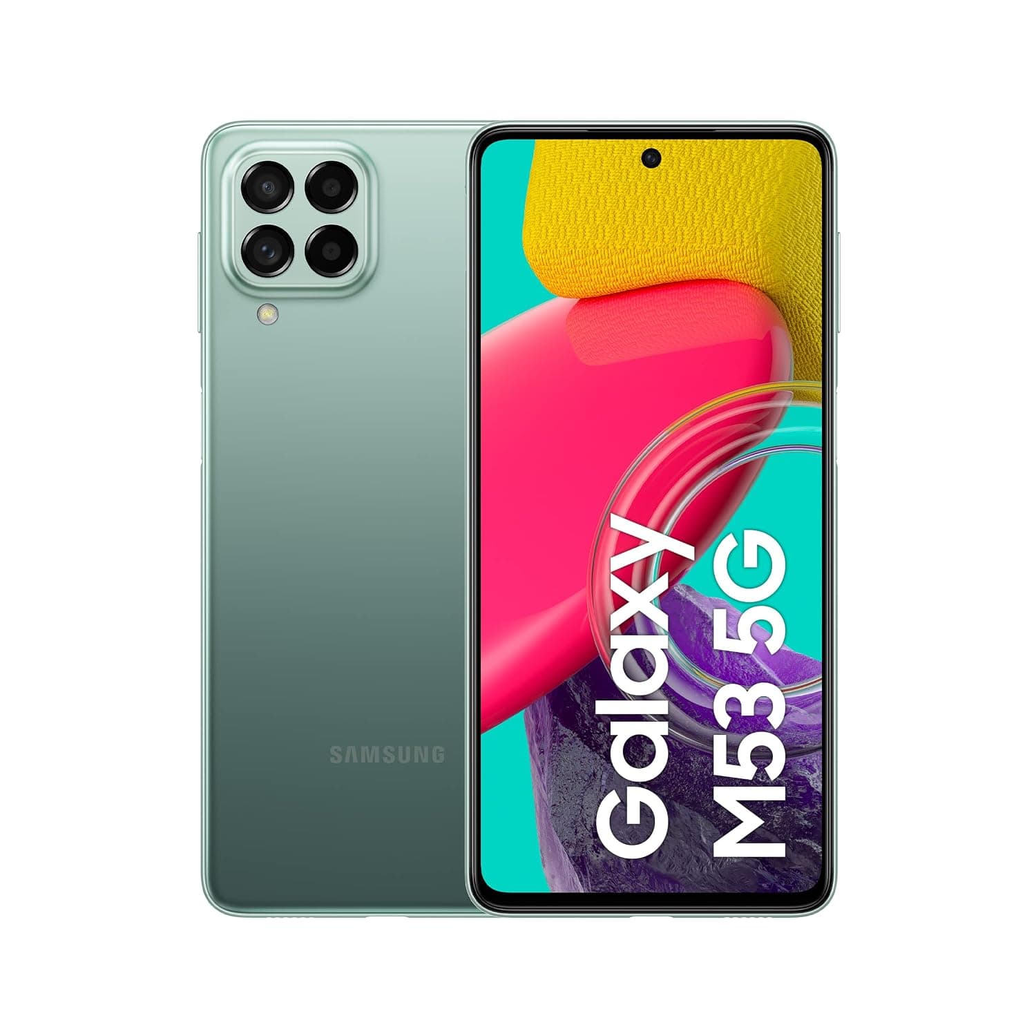 Samsung Galaxy M53 Dual-SIM 128GB ROM + 6GB RAM (GSM only | No CDMA) Factory Unlocked 5G Smartphone (Khaki Green) - International Version