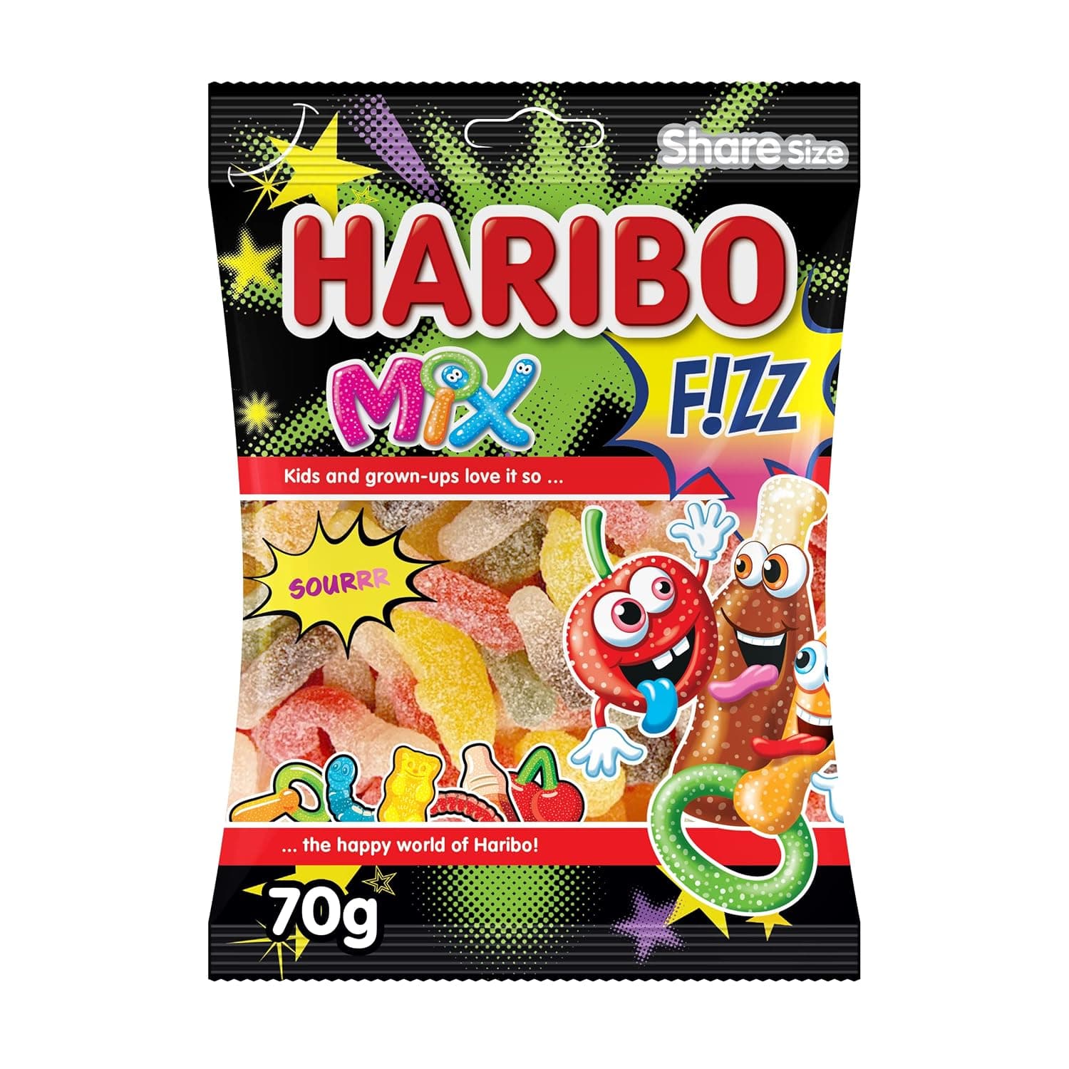 Haribo Fizz Mix Chewy Candy 70 g