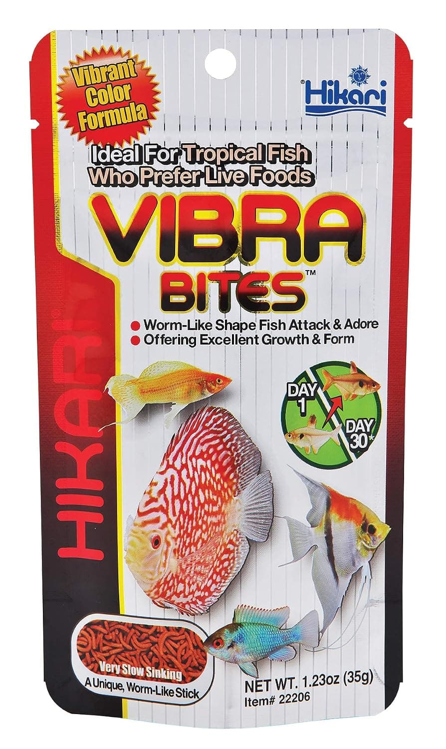 Hikari HK22206 1.23 oz Vibra Bites Tropical Fish Food