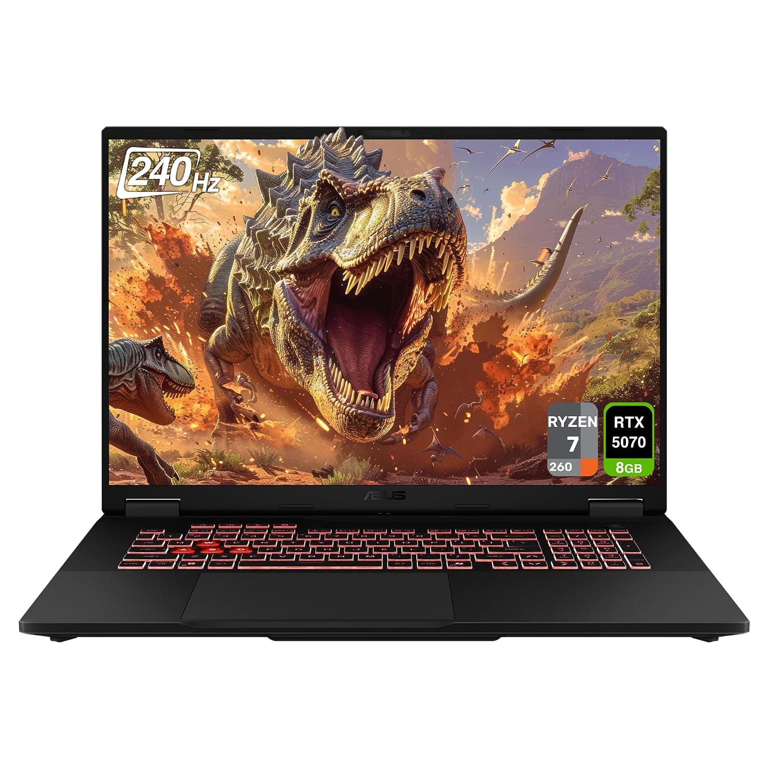 ASUS TUF A18 Gaming Laptop, AMD Ryzen 7-260, 16 GB DDR5 RAM, 2 TB PCle SSD, 18" 2.5K (2560x1600) 240Hz Display, Nvidia G-Force RTX 5070, RGB Backlit Chiclet Keyboard, W11 Home, Jaeger Gray
