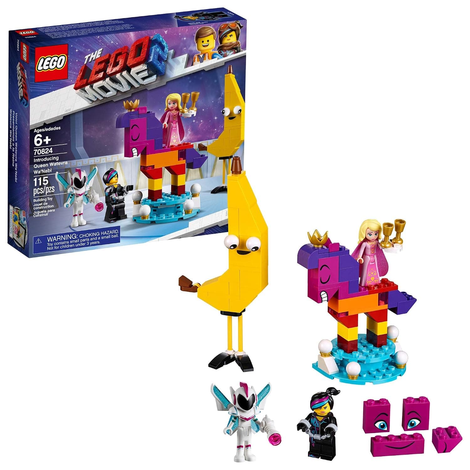 LEGO The LEGO Movie 2 Introducing Queen Watevra Wa'Nabi 70824 Build and Play Kit Creative Building Playset for Girls and Boys, 2019 (115 Pieces)