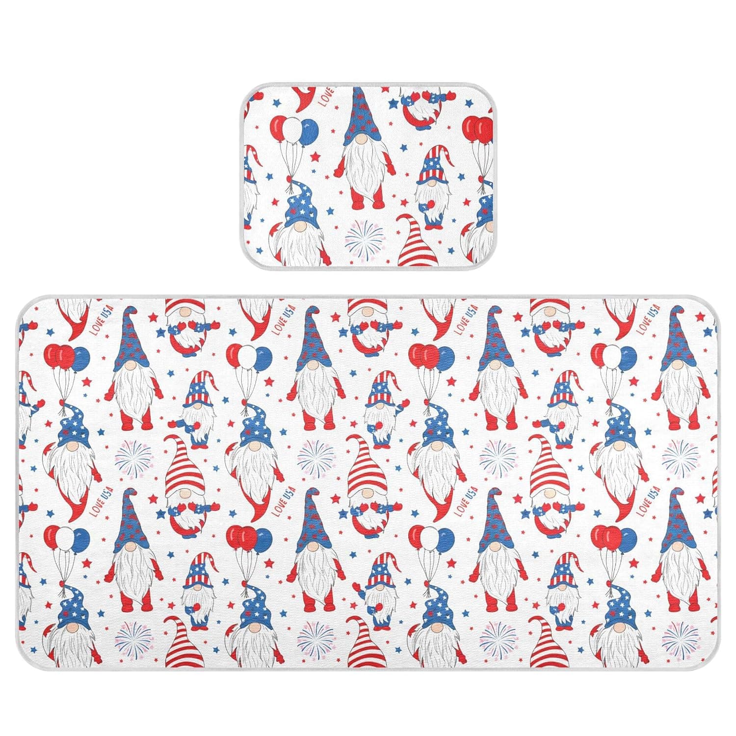 Independence Day Gnomes Baby Cooling Mattress Pad, Soft & Breathable Cooling Mat Keep Baby Cool in Summer 28x52 in, Nursery Essential
