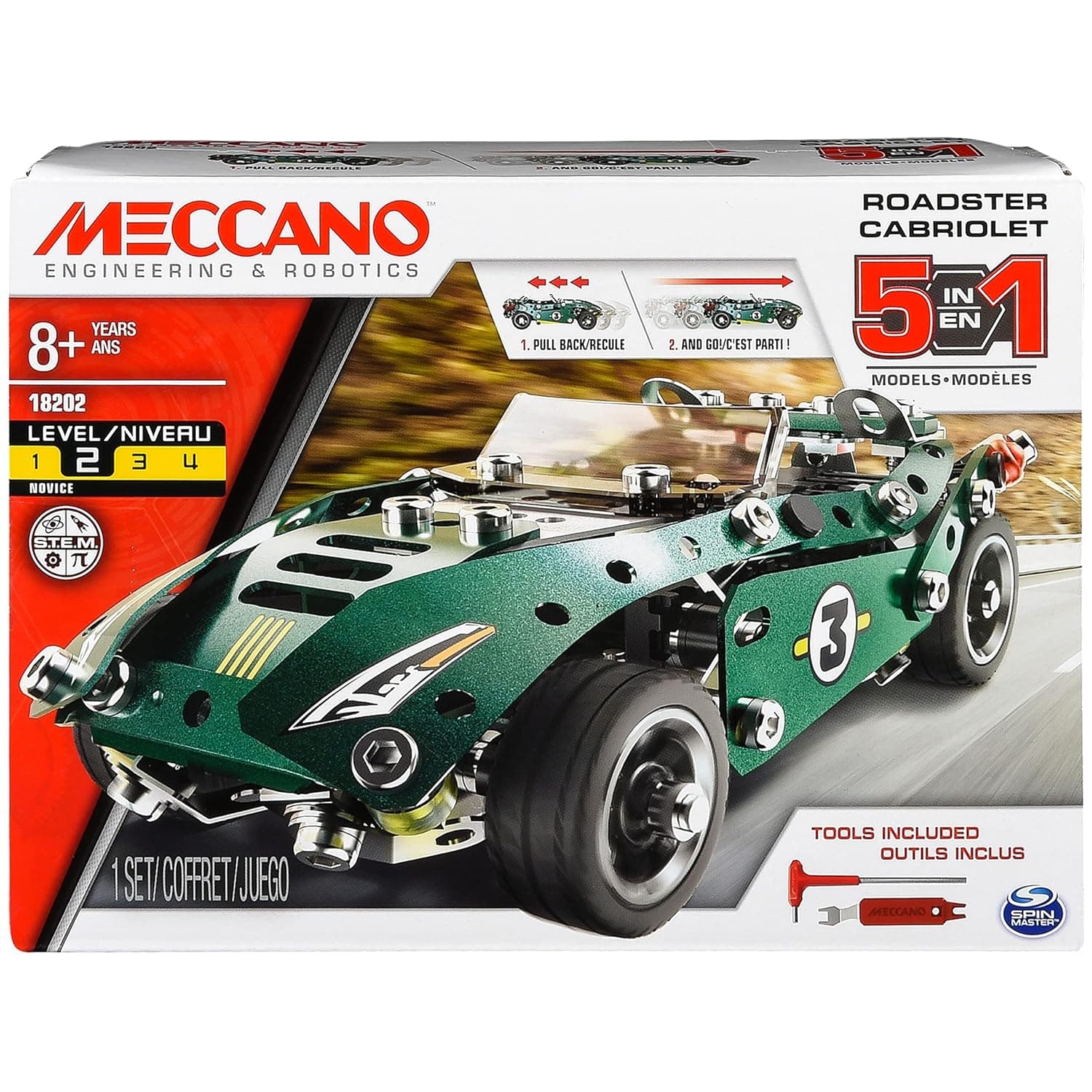 Meccano, Multimodel of 5 – Backload Vehicle, Construction Kit of 175 Pieces, from 8 Years