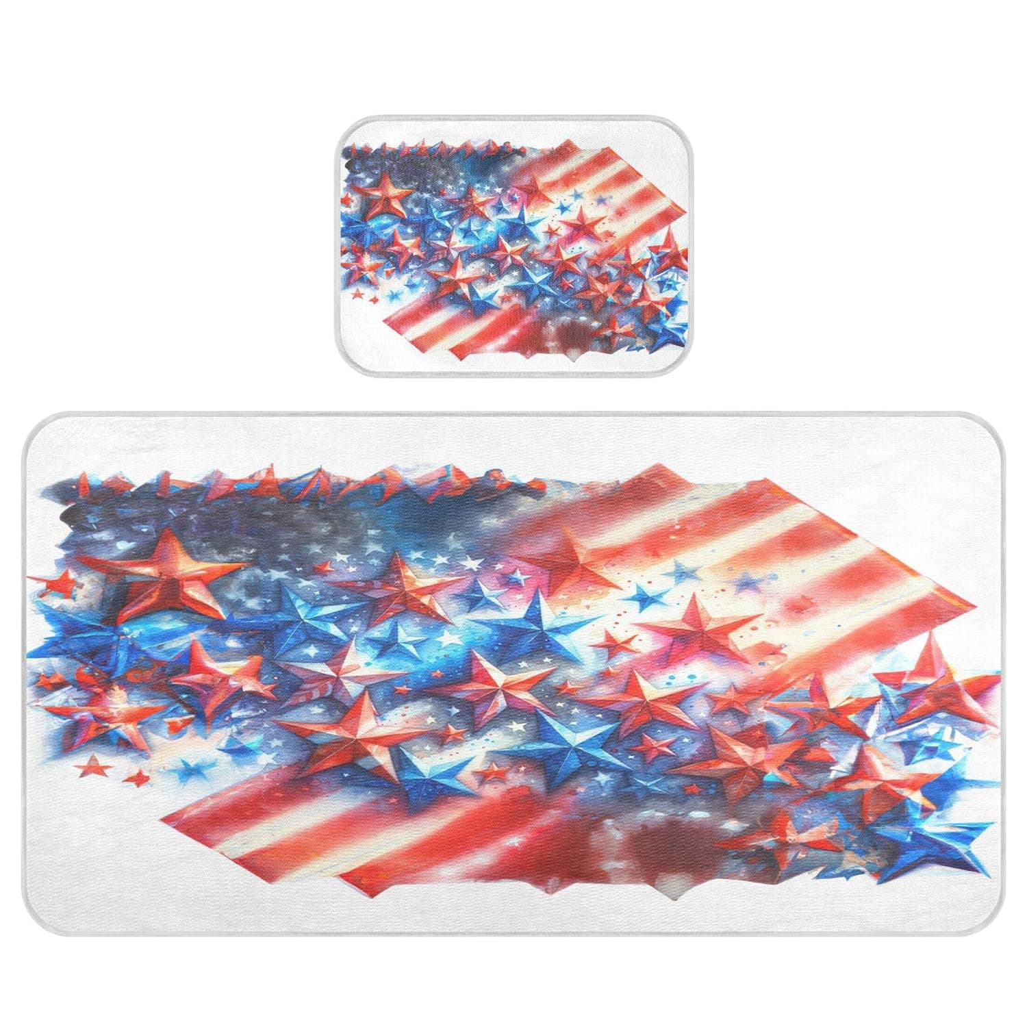Patriotic Stars Baby Cooling Mattress Pad, Soft & Breathable Cooling Mat Keep Baby Cool in Summer 28x52 in, Nursery Essential